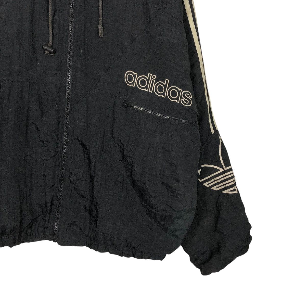 Adidas 🔥VINTAGE NYLON BOMBER JACKET ADIDAS BIG LOGO EMBROIDERY Size US M / EU 48-50 / 2 - 7 Thumbnail