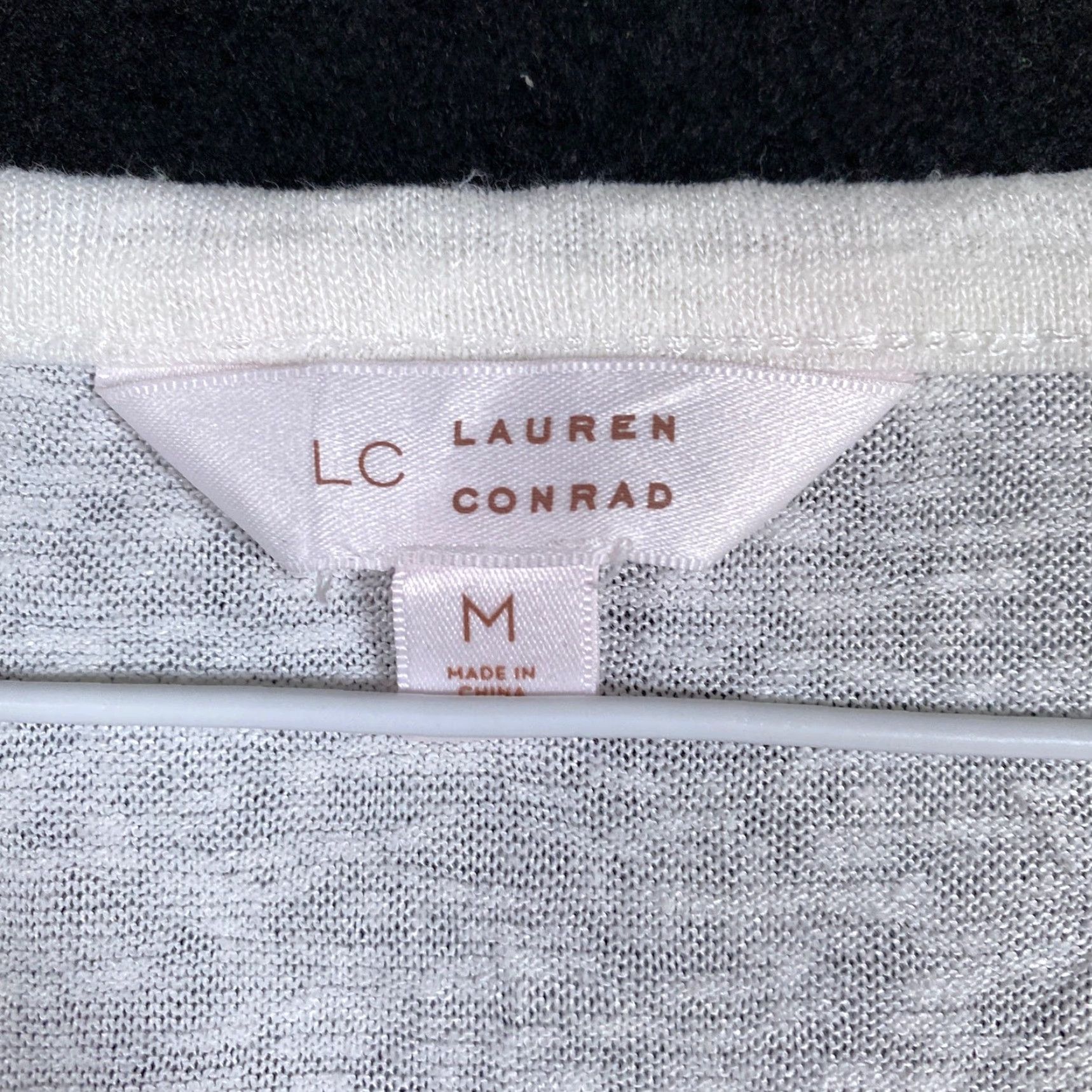 Lauren Conrad LC Lauren Conrad Womens Shirt White Semi Sheer Lace Short Sleeve Stretch M Size M / US 6-8 / IT 42-44 - 6 Thumbnail