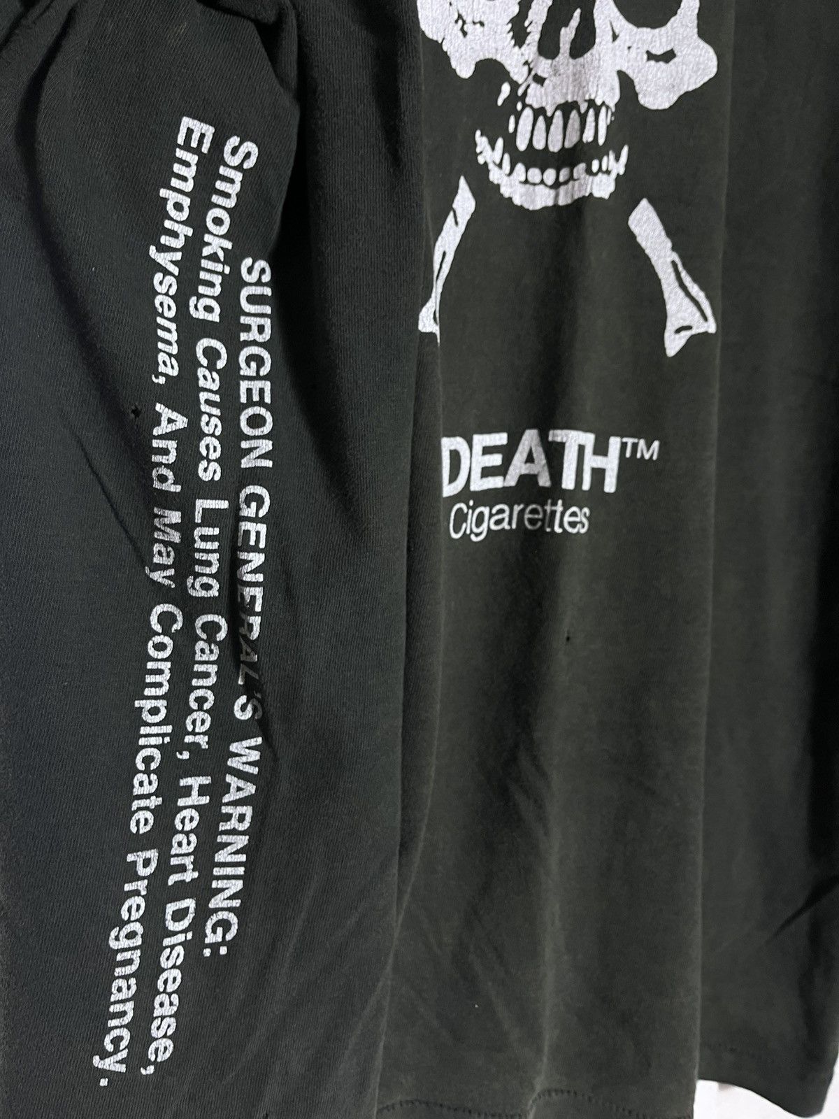 death cigarettes t shirt Band Tees × Rap Tees × Vintage Death Cigarettes - 90's Skull T-shirt