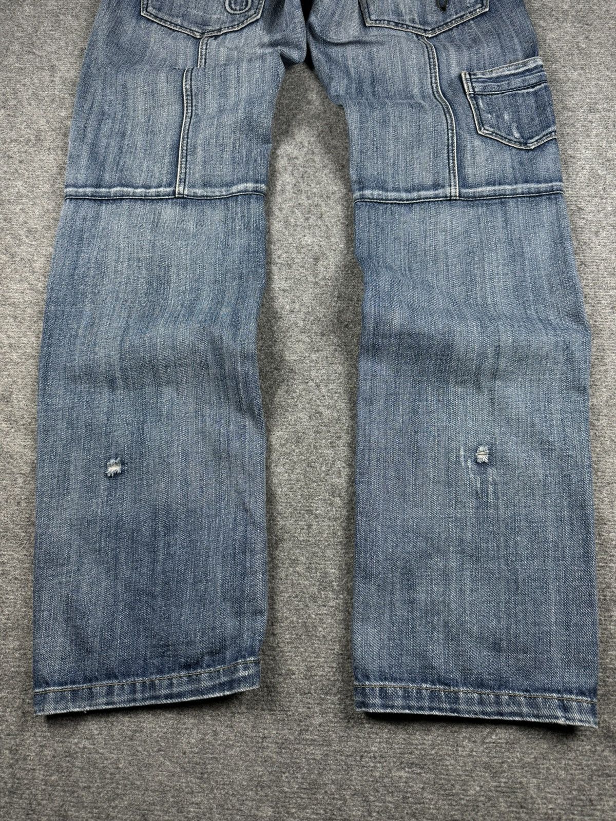 Japanese Brand Distressed denim straight fit pants Size US 34 / EU 50 - 4 Thumbnail