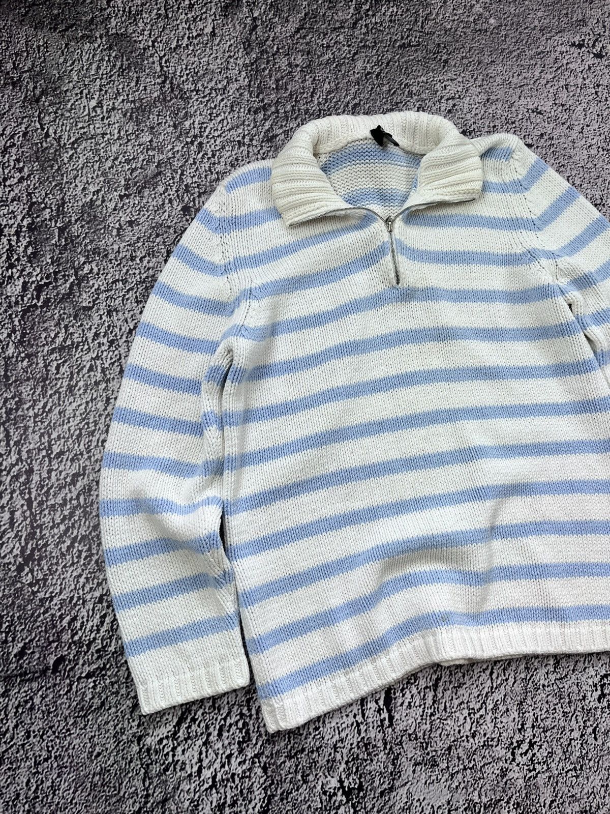 Bogner Vintage Bogner zip soft striped sweater luxury Size S / US 4 / IT 40 - 3 Thumbnail