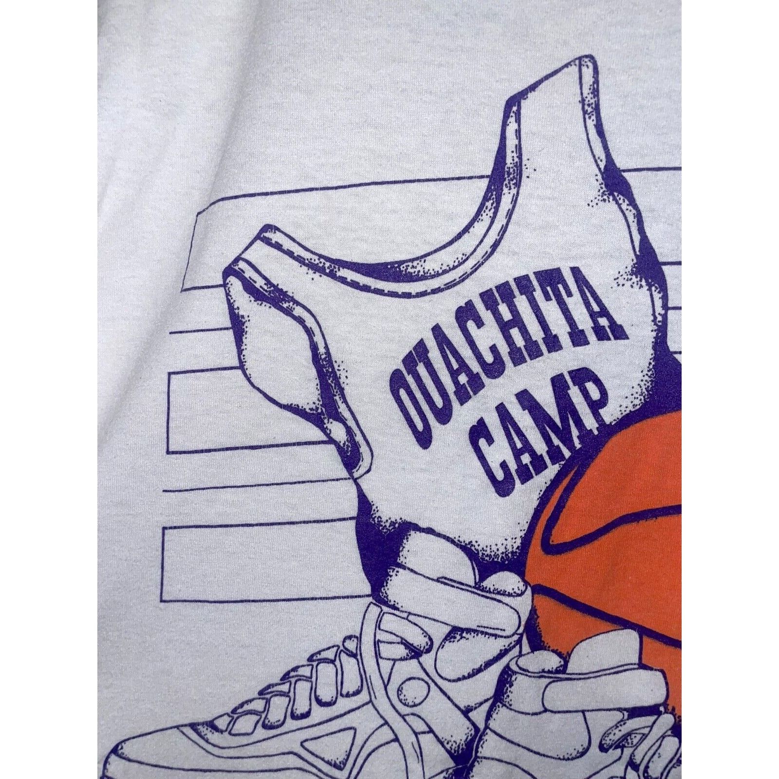 Hanes Vintage Basketball Shirt Ouachita Camp Graphic Tee 80s XL Size US XL / EU 56 / 4 - 2 Thumbnail
