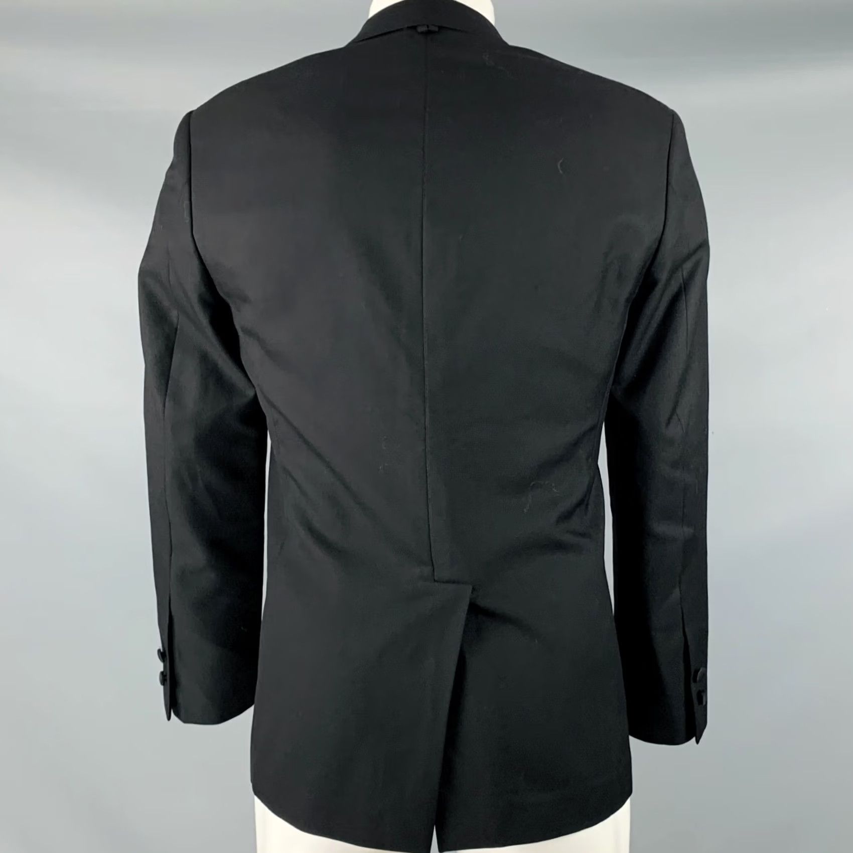 Vintage BLACK FLEECE Wool Notch Lapel Sport Coat Black Size 38 Size US XXS / EU 40 - 3 Thumbnail