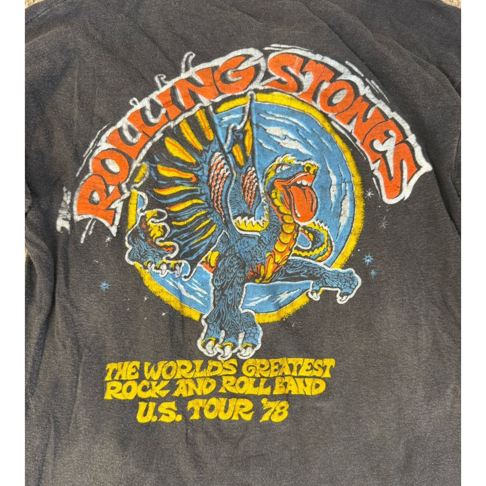 The Rolling Stones Original Vintage ROLLING STONES 1978 US/World Tour T-Shirt Size S / US 4 / IT 40 - 4 Thumbnail