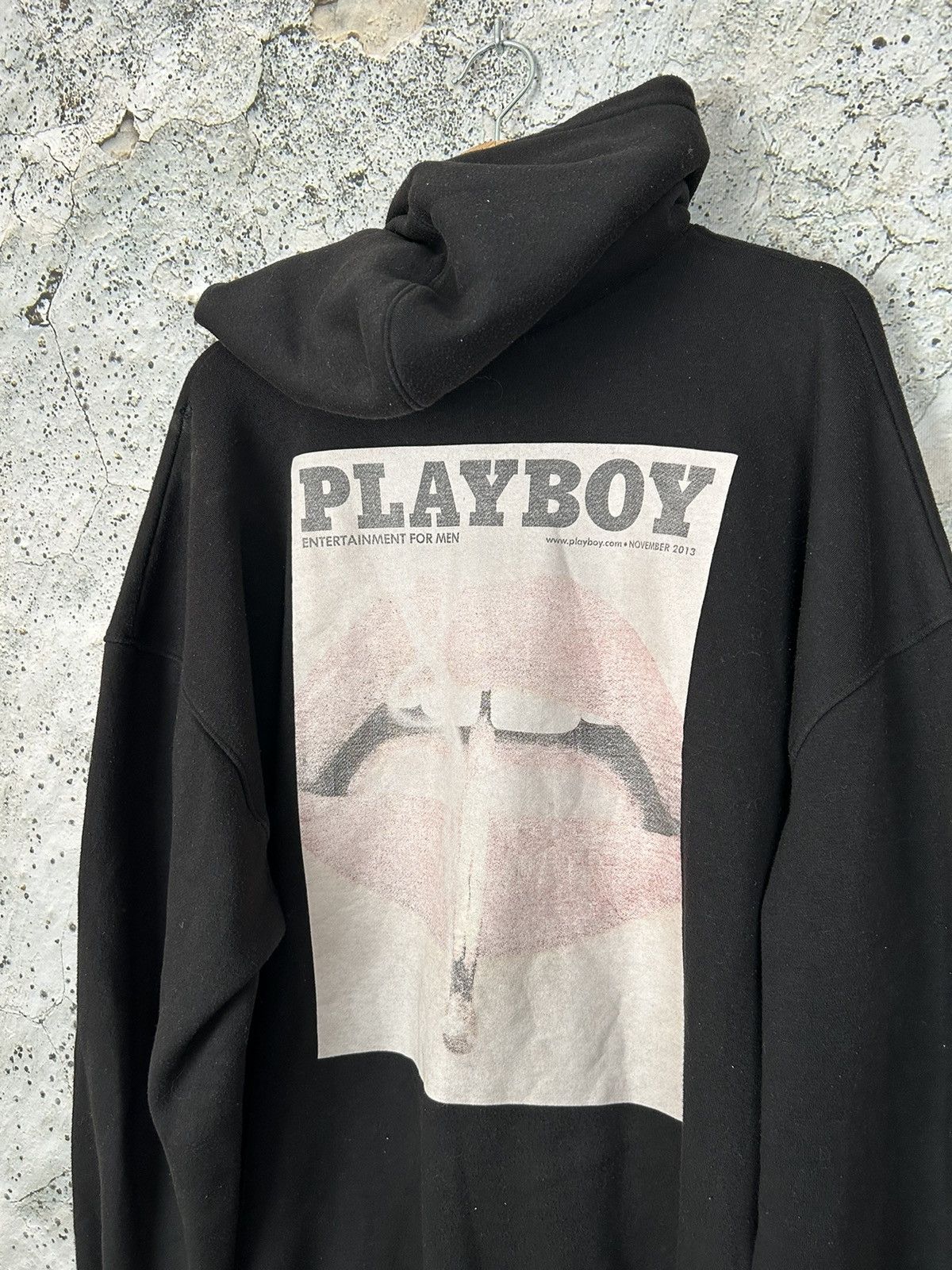 Playboy Missguided x Playboy Black Oversized Baggy Boxy Hoodie Size US XL / EU 56 / 4 - 2 Thumbnail