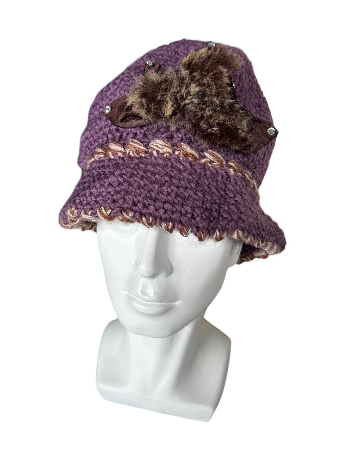 14th Addiction × Japanese Brand Crochet Knitted handmade Bucket Hats Size ONE SIZE - 3 Thumbnail