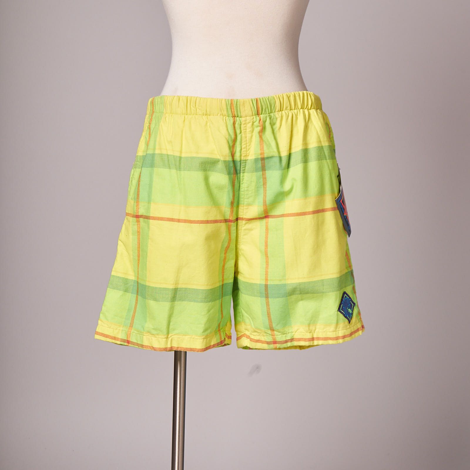 Gotcha 1990s Yellow Plaid Gotcha Surf Board Shorts Deadstock Size US 28 / EU 44 - 1 Thumbnail
