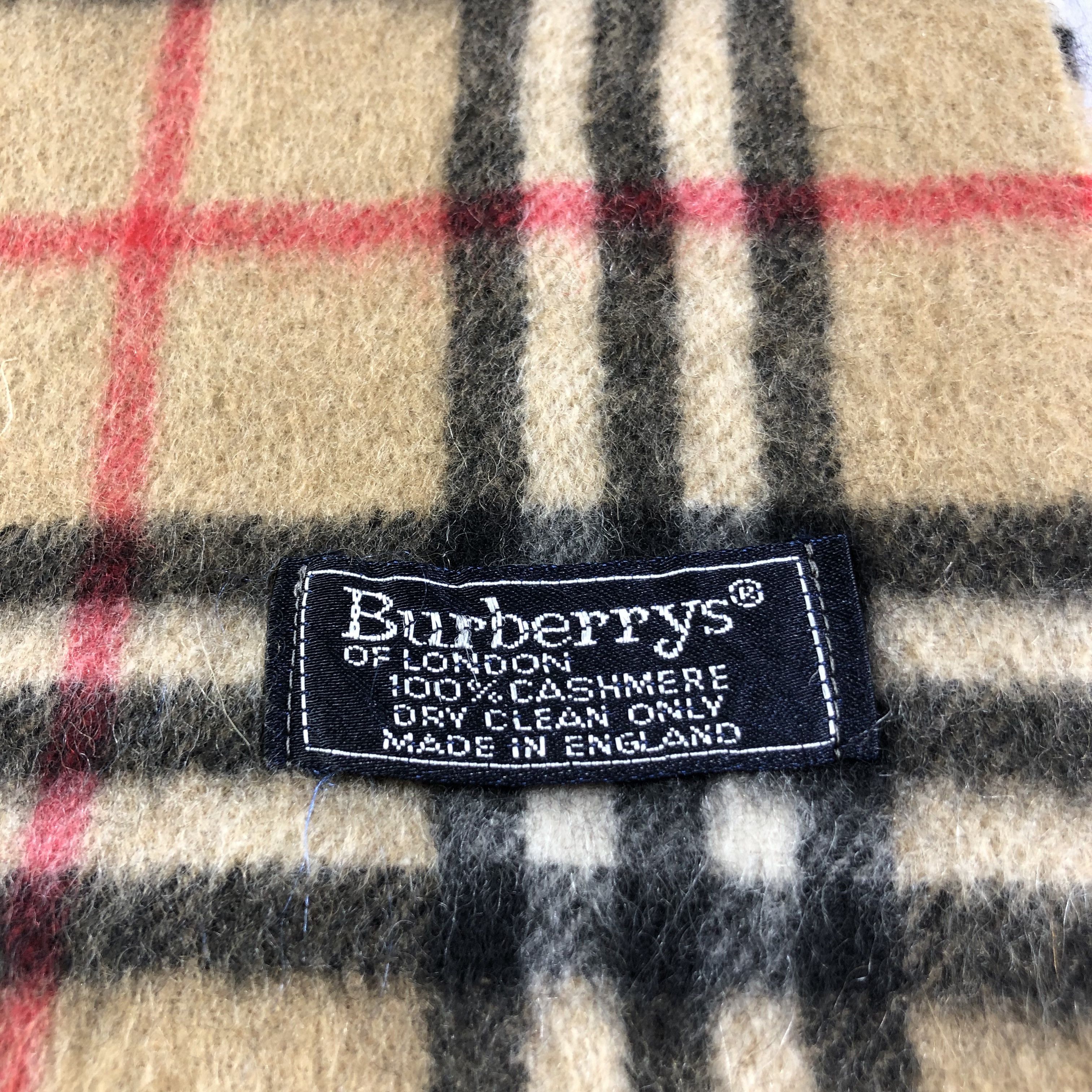 Burberry Burberrys Tan Nova Check Cashmere Scarf Muffler V1381 Size ONE SIZE - 4 Thumbnail