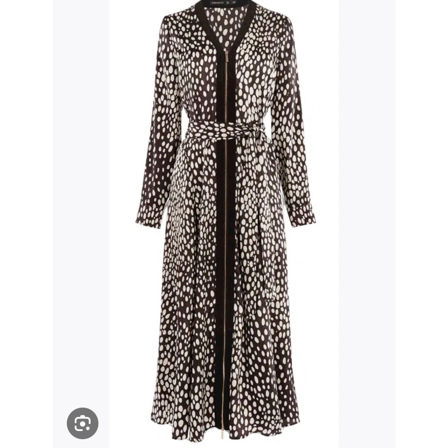 Karen Millen Karen Millen Black White Cheetah Animal Print Midi Dress Size S / US 4 / IT 40 - 4 Thumbnail
