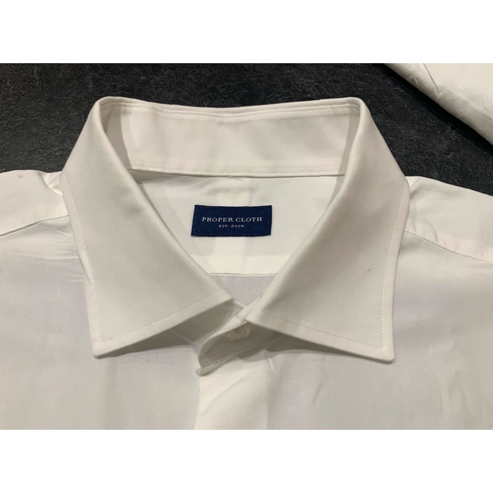 Vintage VINTAGE Proper Cloth Tuxedo Shirt White Formal French Cuffs Adult Size 18 Dress Shirt Size 48R - 6 Thumbnail