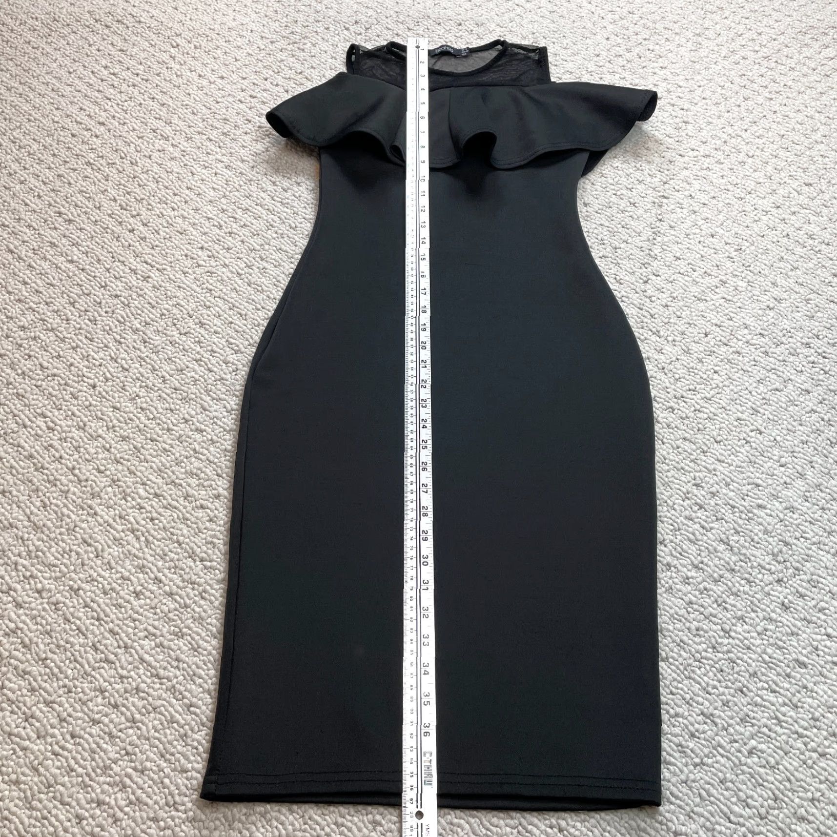 black knit maxi dress Self-Portrait