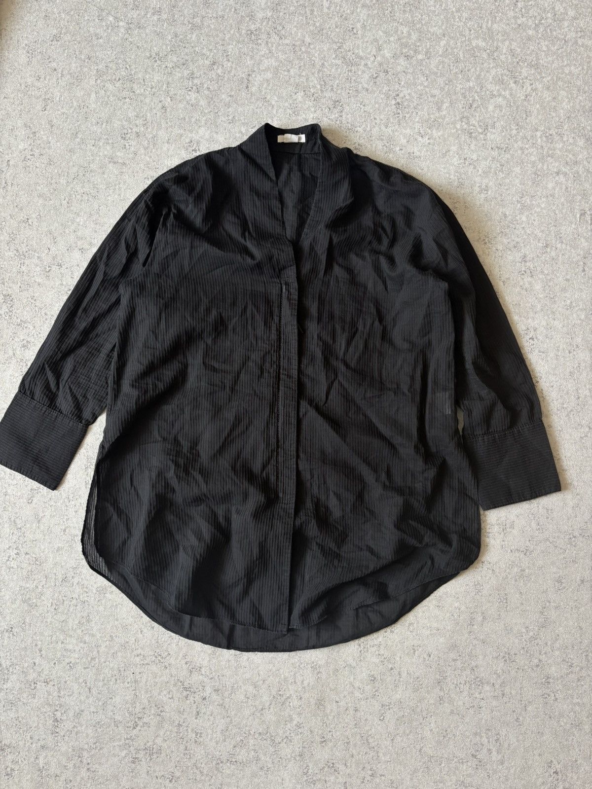 Designer × Helmut Lang × Japanese Brand HELMUT LANG BLACK TRANSPARENT ZIP BLOUSE Size M / US 6-8 / IT 42-44 - 1 Thumbnail