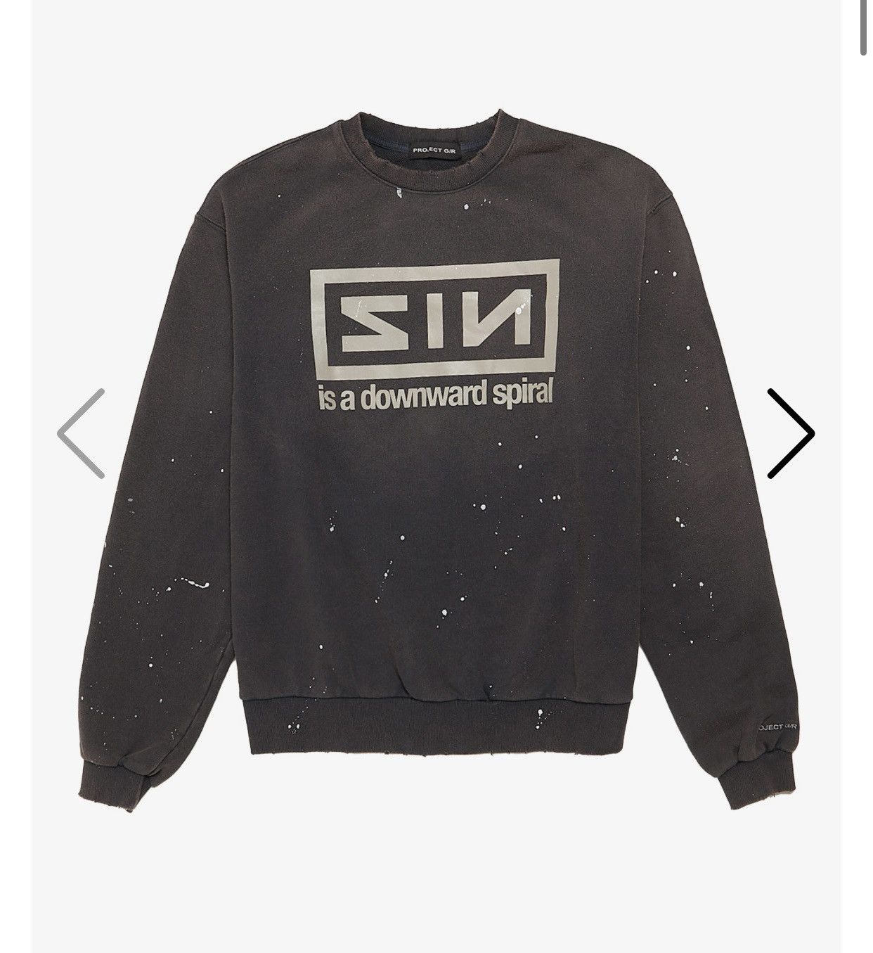 PROJECT G/R PROJECT GR NIN CREWNECK Size US L / EU 52-54 / 3 - 8 Thumbnail