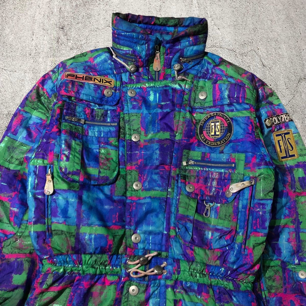 Phenix Vintage Phenix Ski Jacket Multicolour Painted Jacket Size US XL / EU 56 / 4 - 4 Thumbnail