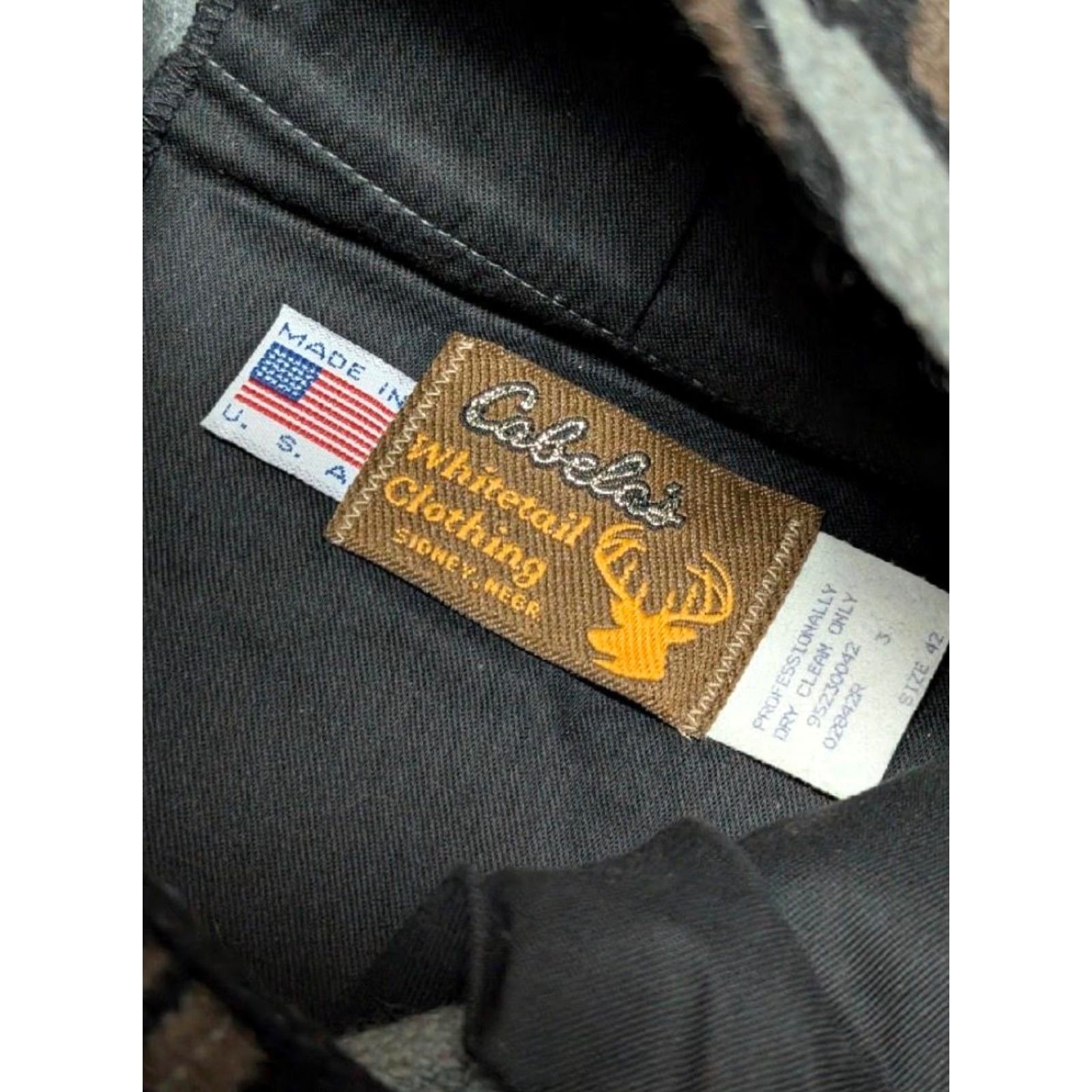 VINTAGE Cabela's pants Wool treebark Camouflage 40x32 USA made Hunting Mens