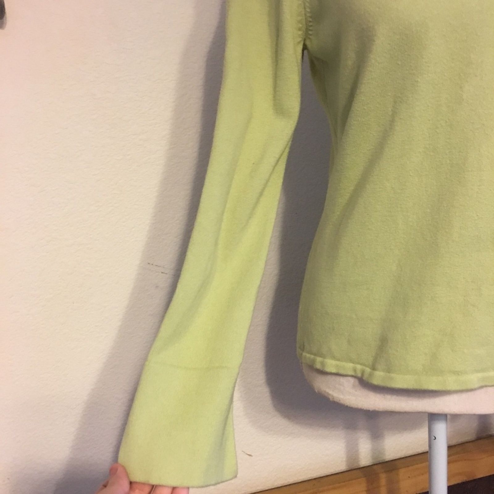 Other Hillard & Hansen chartreuse green collared sweater Size M / US 6-8 / IT 42-44 - 3 Thumbnail
