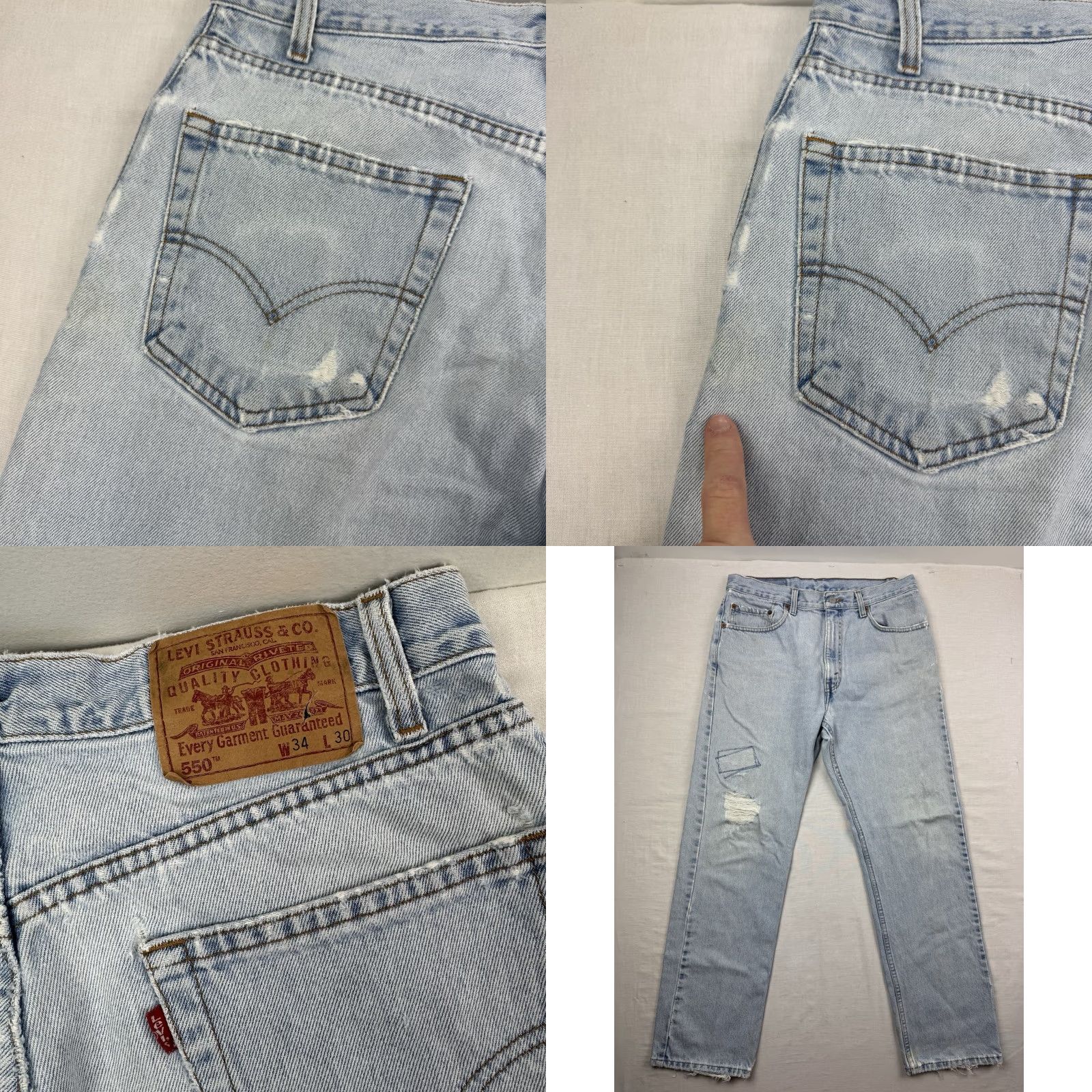 Levi's VINTAGE Levi's 505 Jeans Men Adult 34x30 Regular Fit Straight Blue Cotton 90s 2000s Size US 34 / EU 50 - 11 Thumbnail