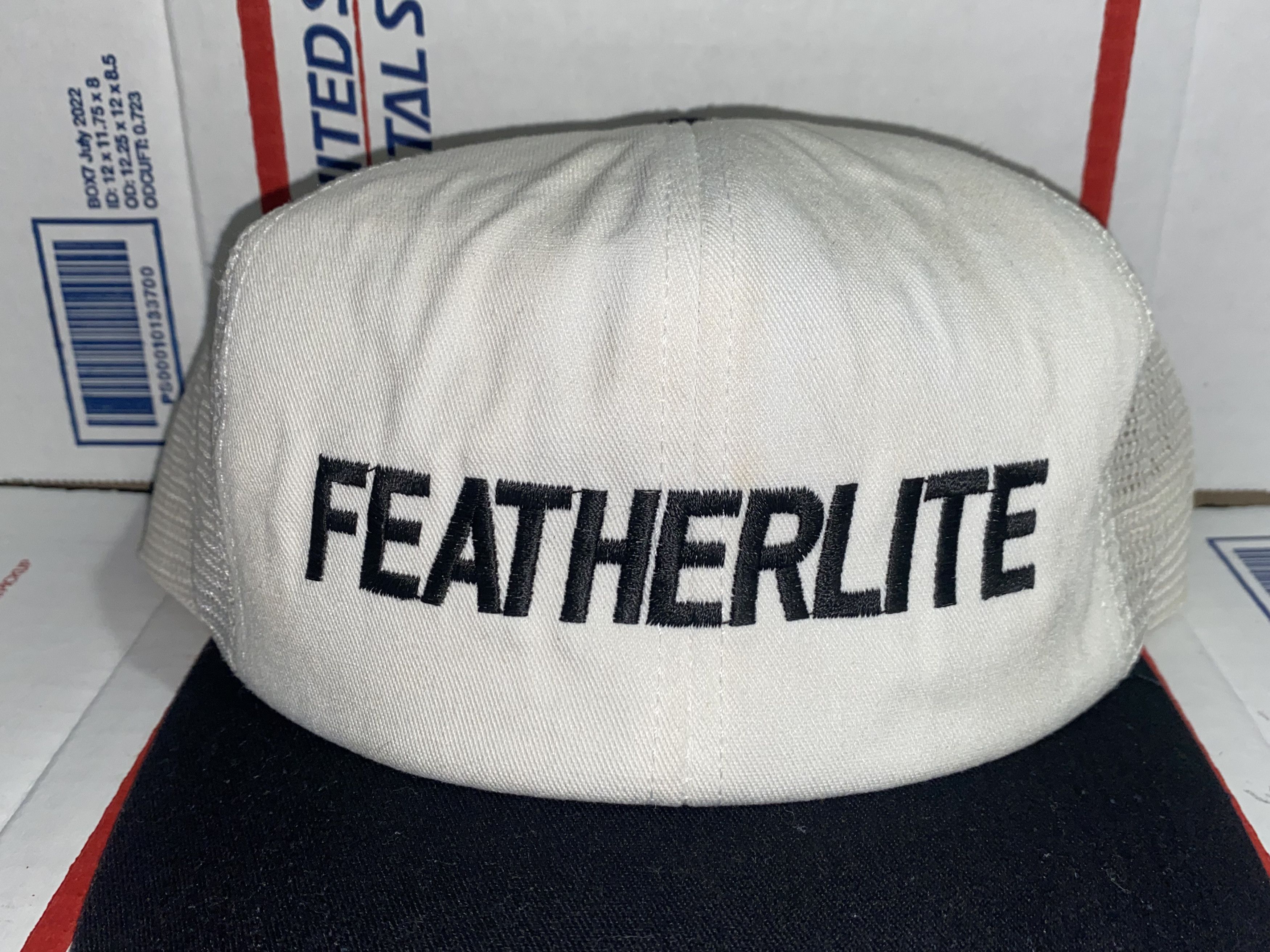 Vintage Snapback Trucker hat FEATHERLITE Co Cap Trailers horse rodeo Size ONE SIZE - 2 Thumbnail