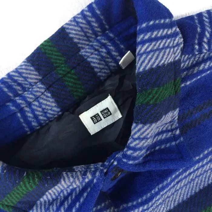 Flannel × Japanese Brand Japanese Brand Uniqlo Fleece Striped Design Shirt Button Up Size US L / EU 52-54 / 3 - 3 Thumbnail
