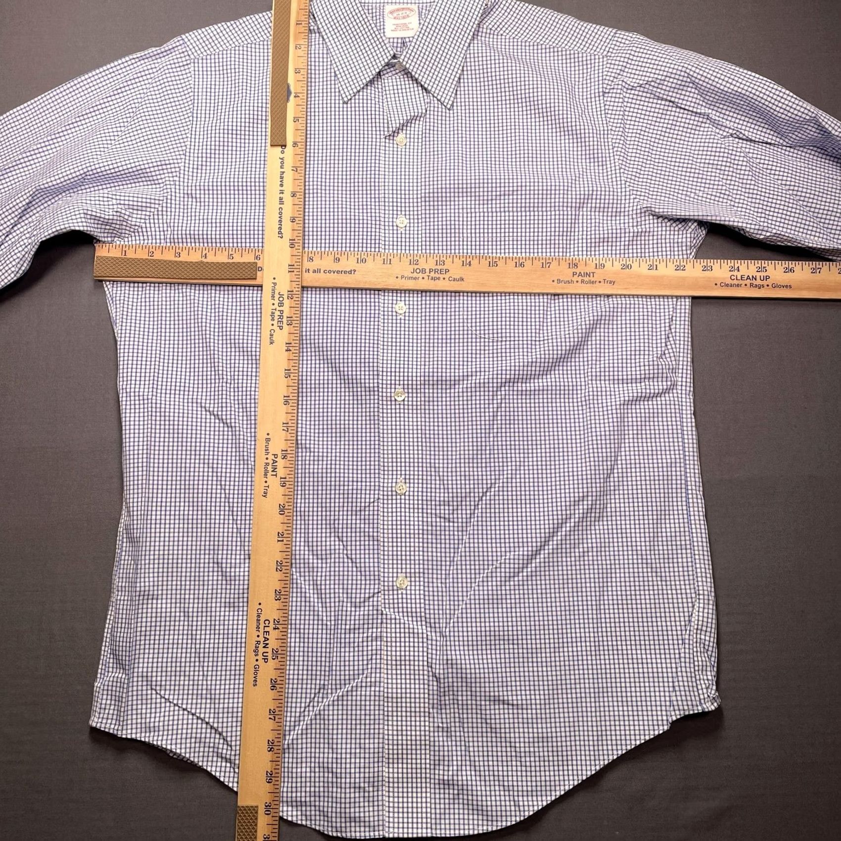 Brooks Brothers Brooks Brothers Shirt Mens Medium Blue Check Non Iron Long Sleeve Cotton Classic Size US M / EU 48-50 / 2 - 3 Thumbnail