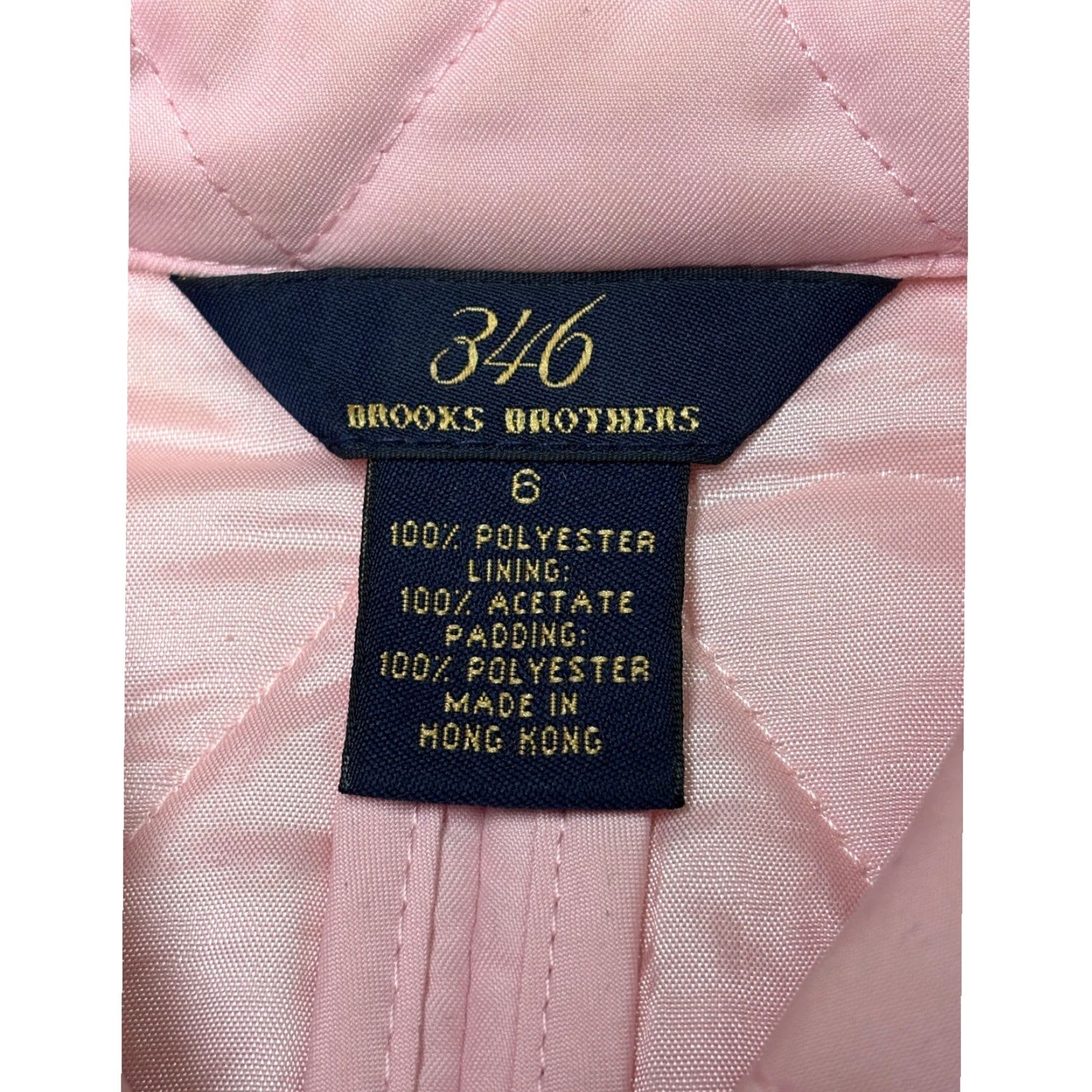 Brooks Brothers Brooks Brothers 346 Pink Quilted Jacket Womens Size 6 Button Coat Junior? No Size M / US 6-8 / IT 42-44 - 2 Thumbnail