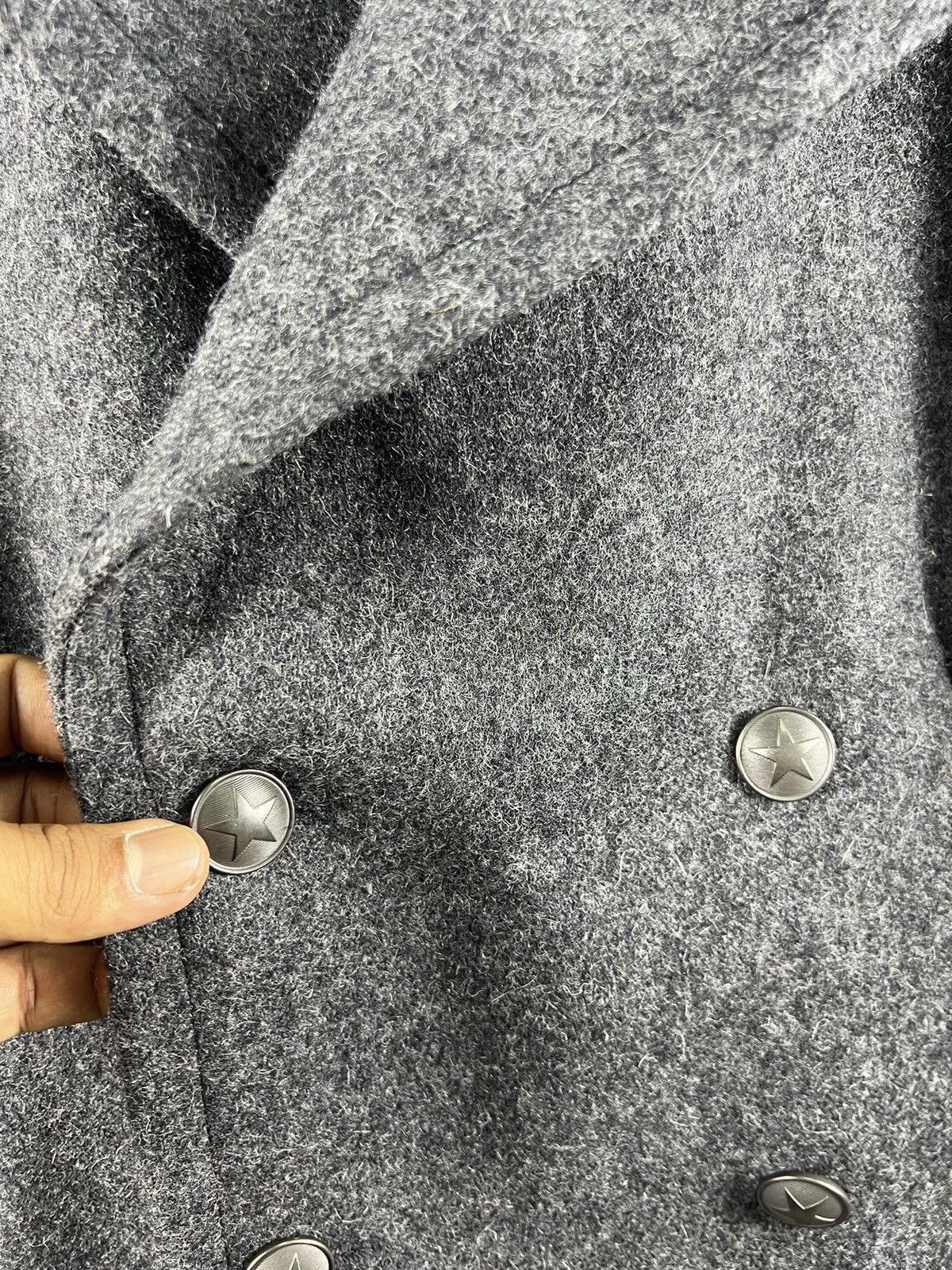 agnes b. 🔥 Agnes B PeaCoat military style wool heavy Jacket - 46 Size US S / EU 44-46 / 1 - 5 Thumbnail