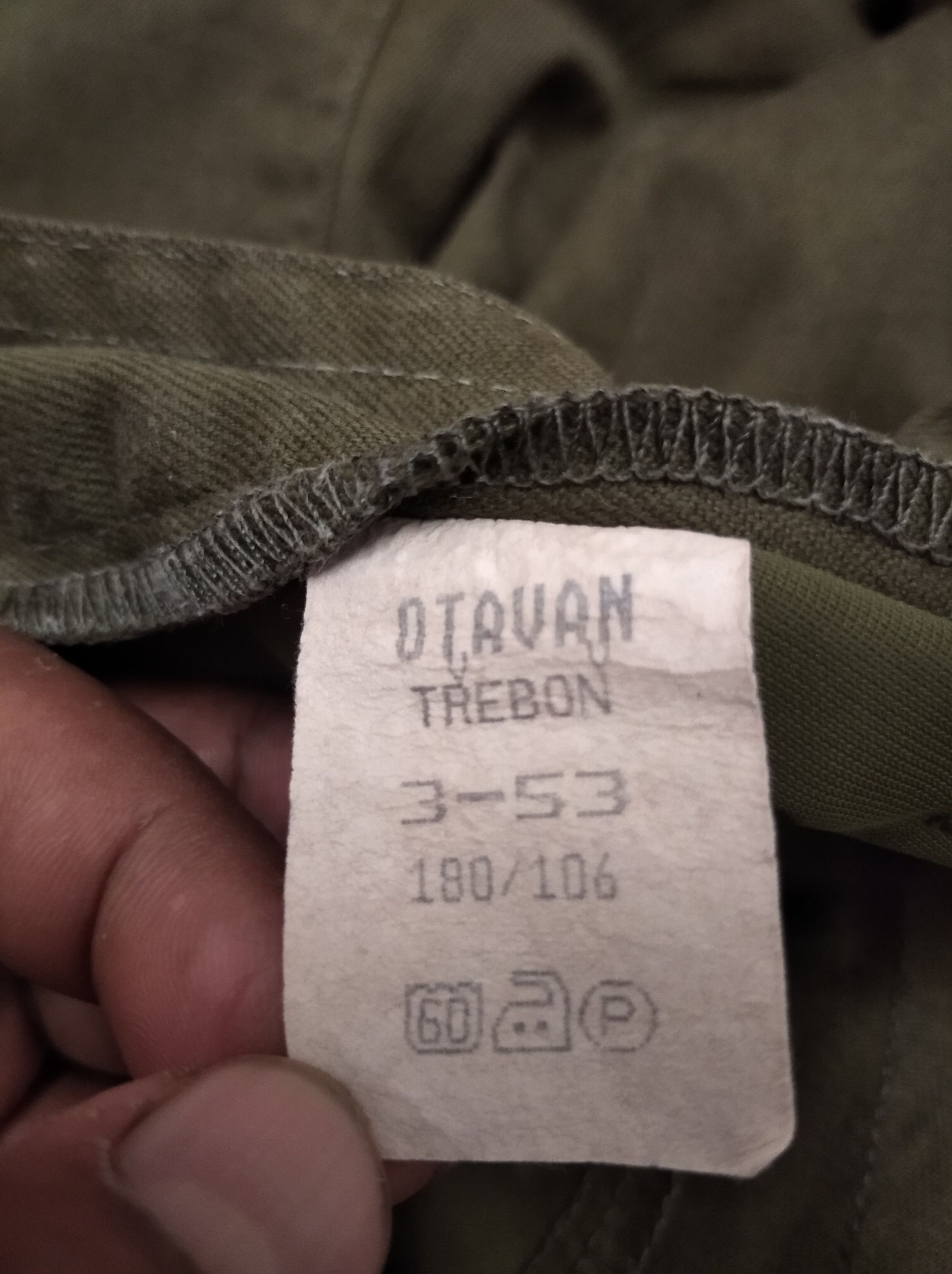 Vintage vtg *rare* Czech Republic button-fly military pants Size US 35 - 8 Thumbnail