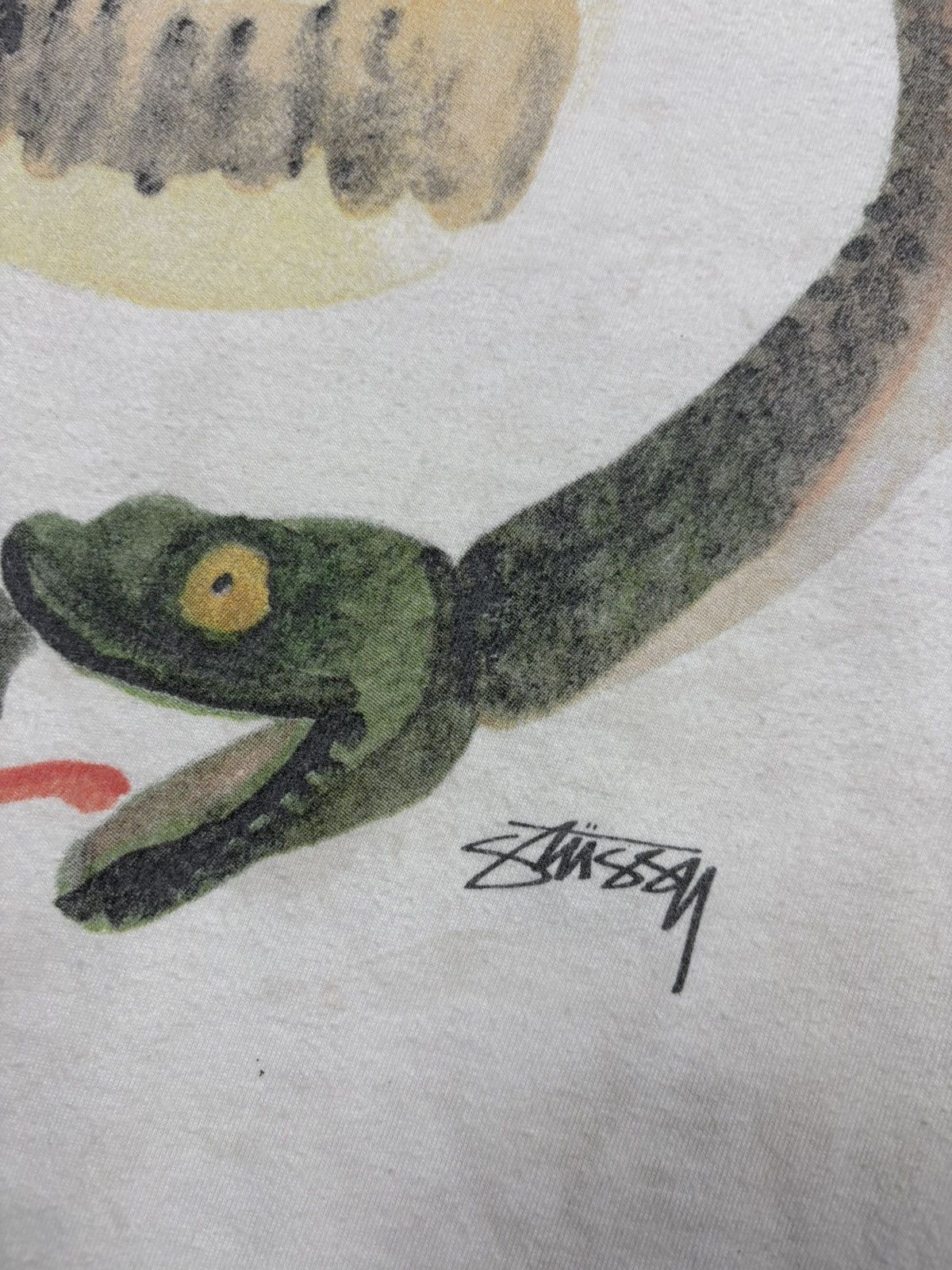 Stussy Trashed Vintage Stussy Calavera Pocket Snake Skull T-Shirt S Size US S / EU 44-46 / 1 - 8 Thumbnail