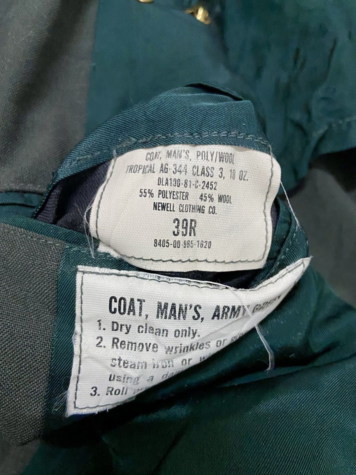 Vintage VINTAGE DLA US MILITARY COAT. Size 38L - 13 Thumbnail