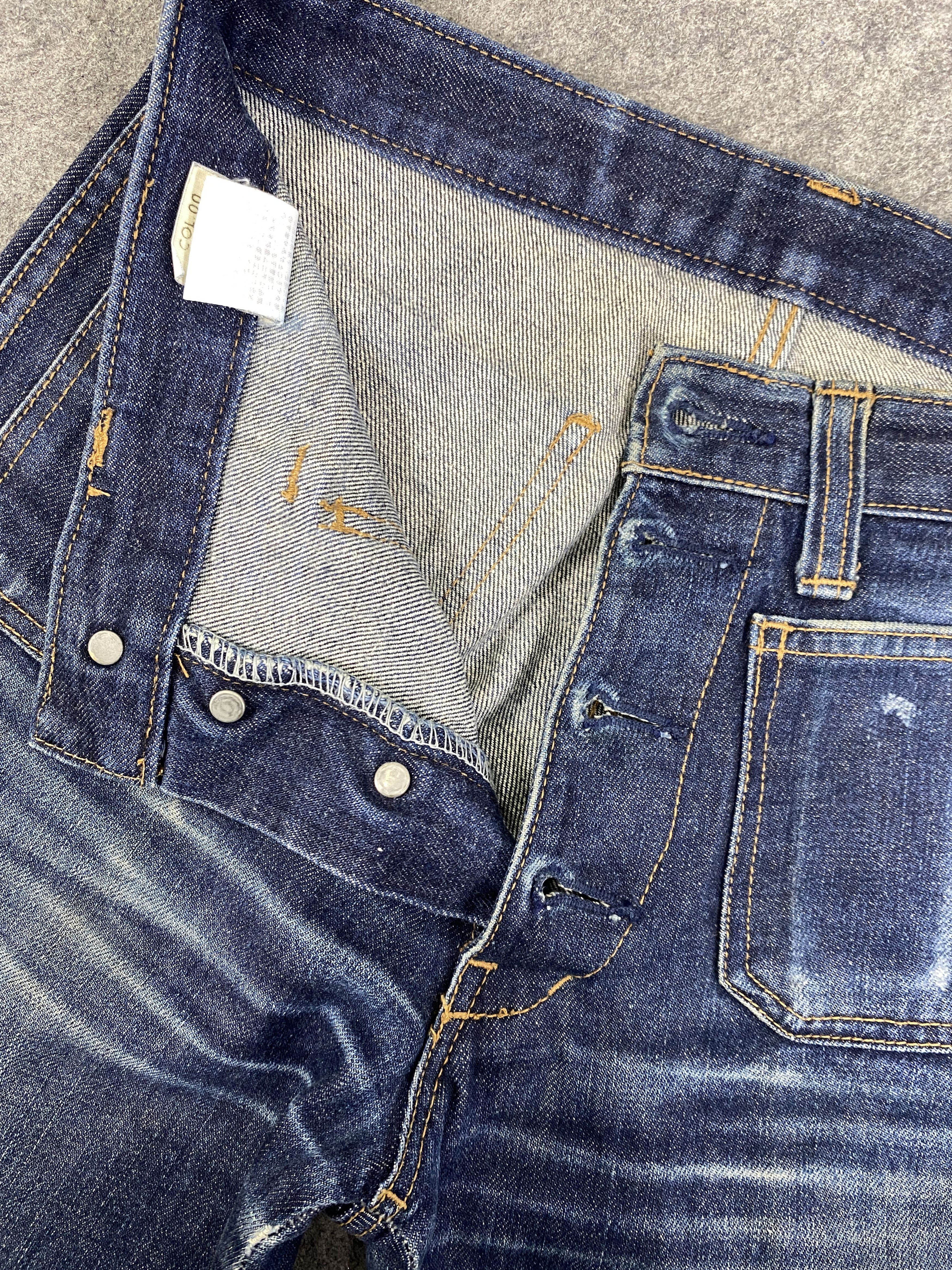 If Six Was Nine Blue Vintage Blue Way Flare Jeans 28x30.5 Denim - JN3309 Size US 28 / EU 44 - 7 Thumbnail