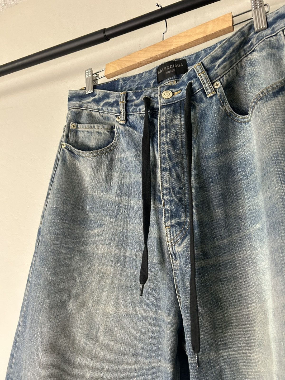 Balenciaga Balenciaga Baggy Drawstring Jeans Size US 32 / EU 48 - 3 Thumbnail