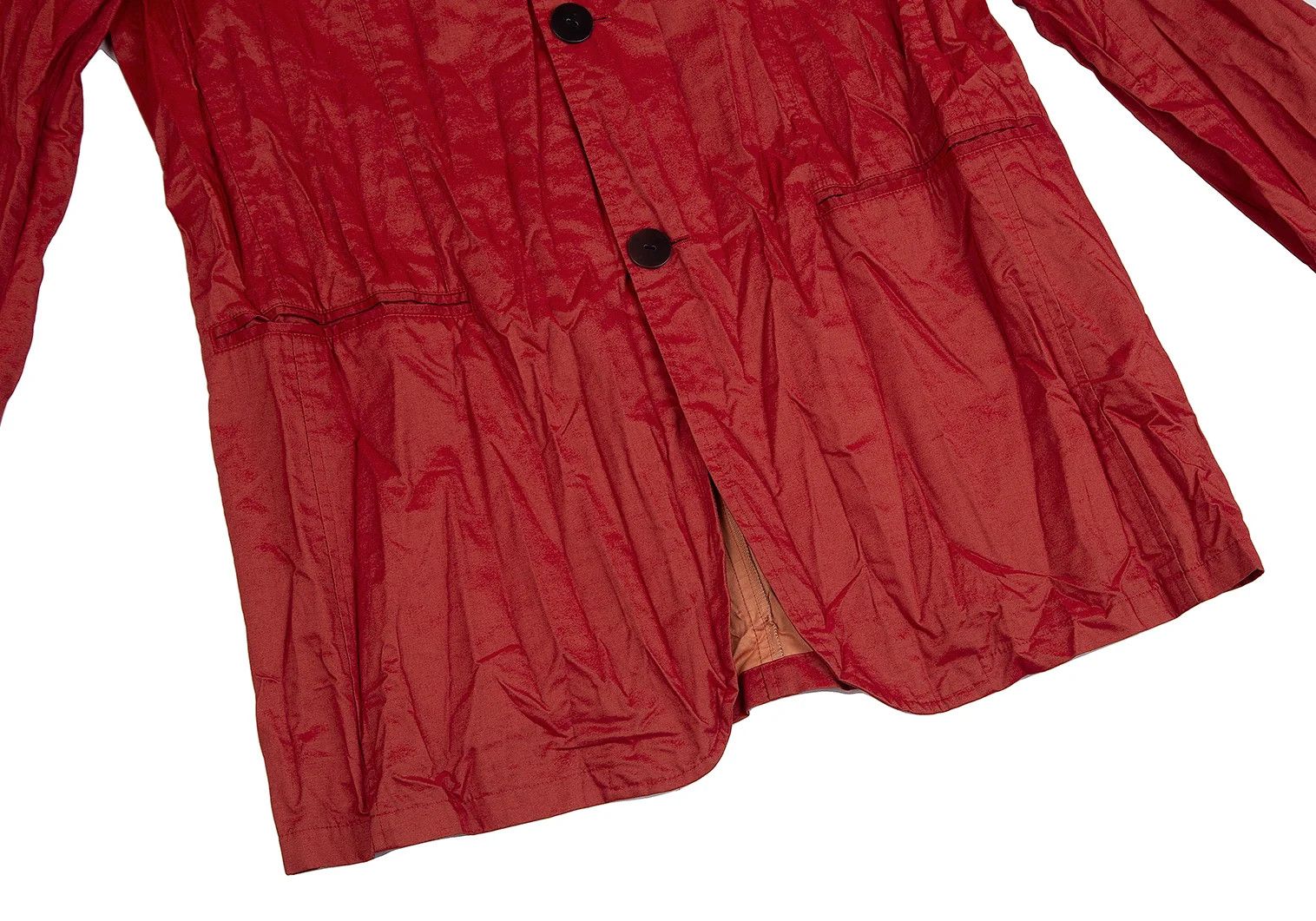 Jean Paul Gaultier Textured Cotton-Poly Notch Lapel Jacket in Red, 48 Size Size US M / EU 48-50 / 2 - 11 Thumbnail