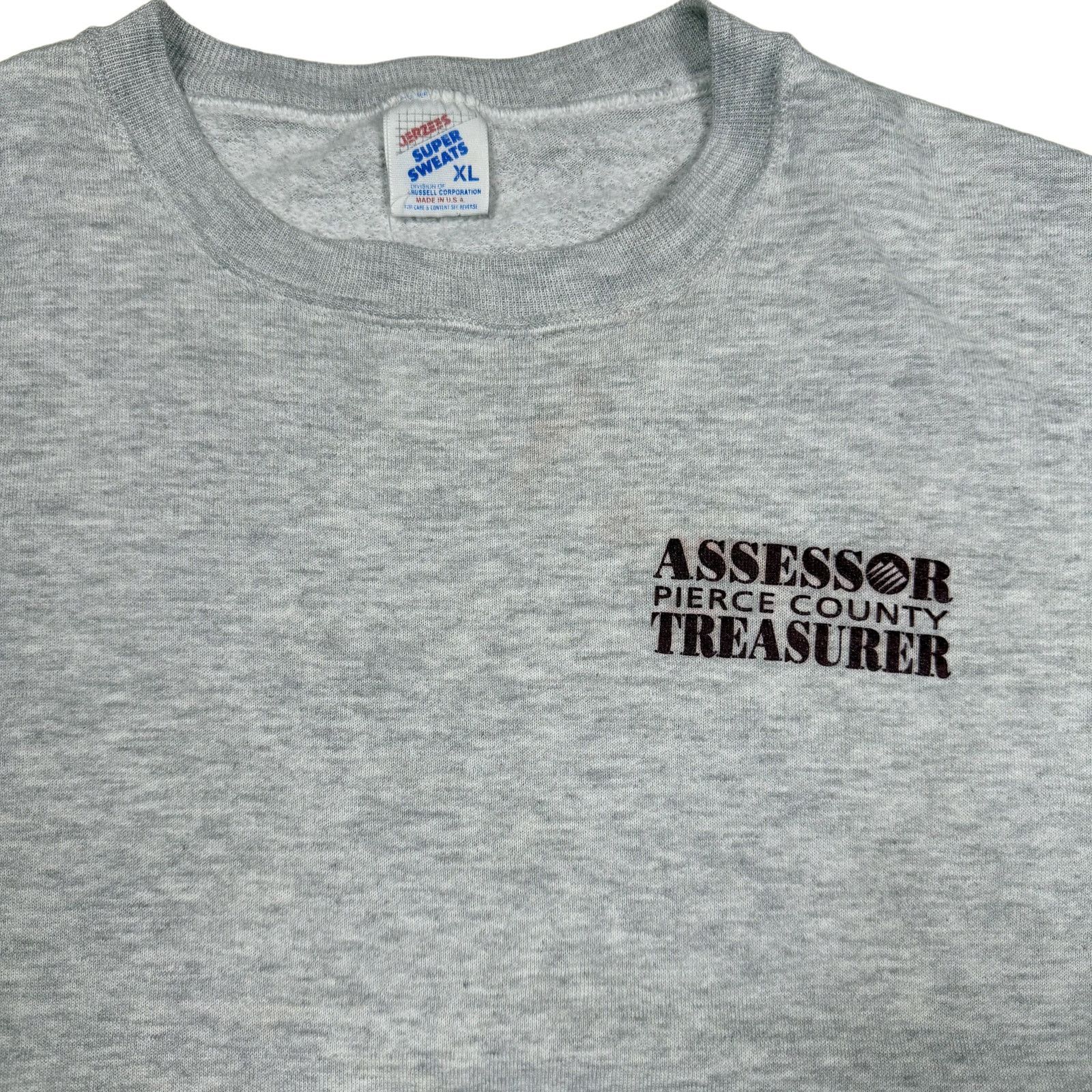 Jerzees Vintage 80s Jerzees Pierce County Treasurer Sweatshirt XL Size US XL / EU 56 / 4 - 5 Thumbnail