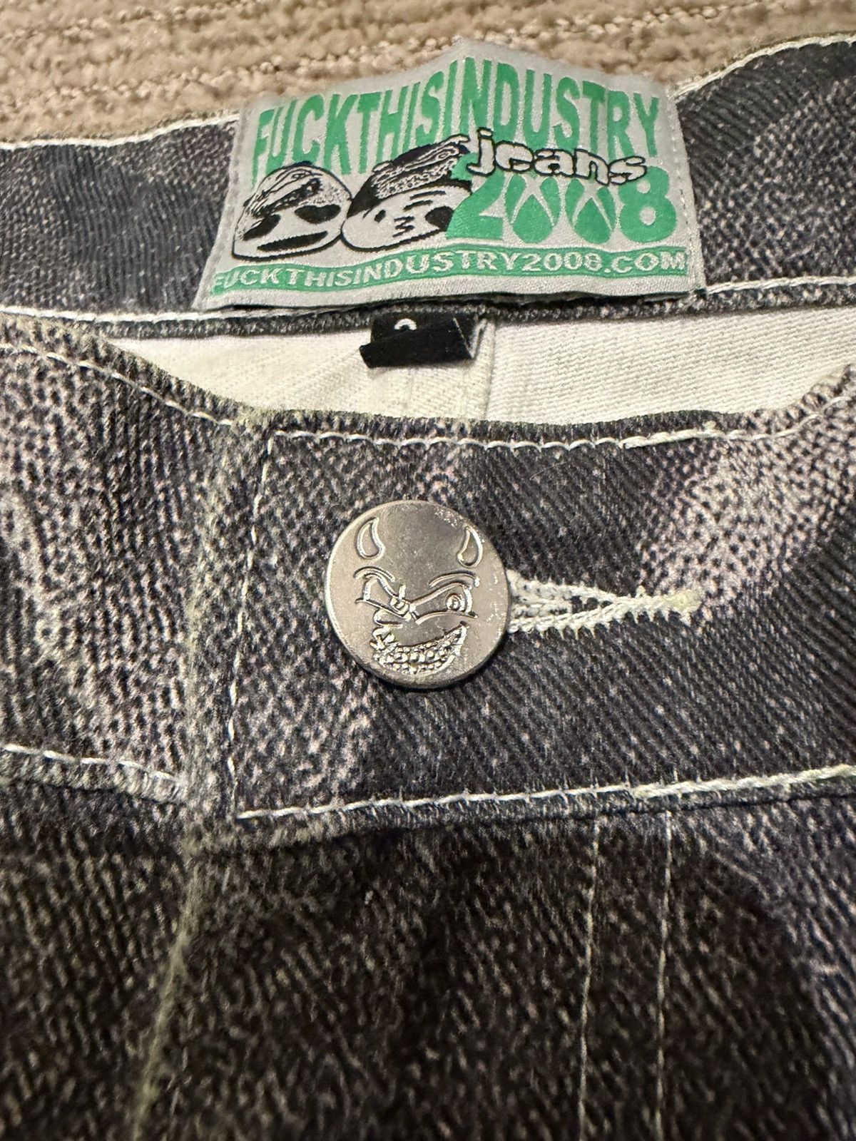 Punk and Yo FTI 2008 grey emoji pants Size US 34 / EU 50 - 2 Thumbnail