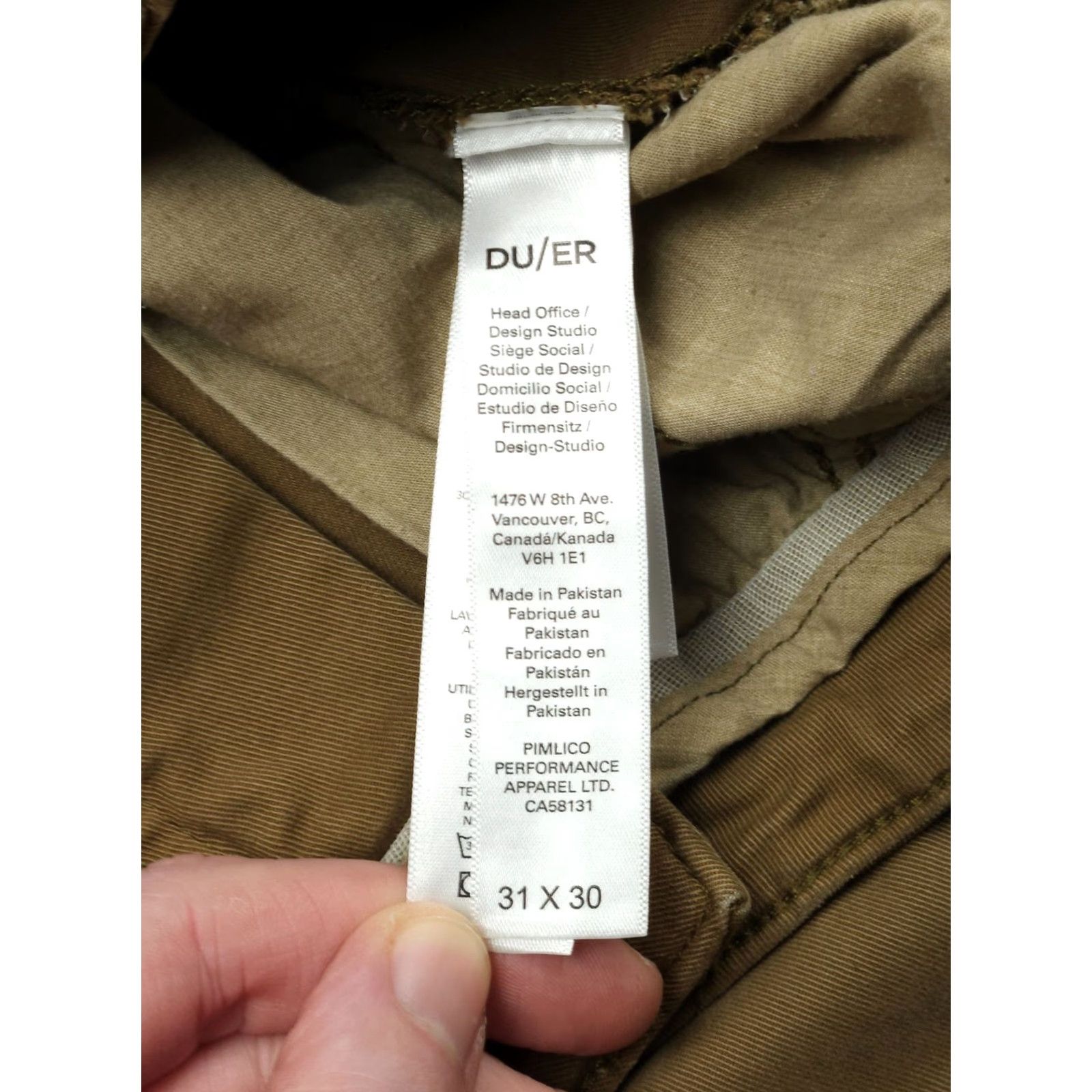 DUER DUER Live Free Adventure Pant Men's 30x30 Brown mpth1006 Cargo Pockets Stretch Tapered 5-Pocket Denim? Size US 30 / EU 46 - 5 Thumbnail