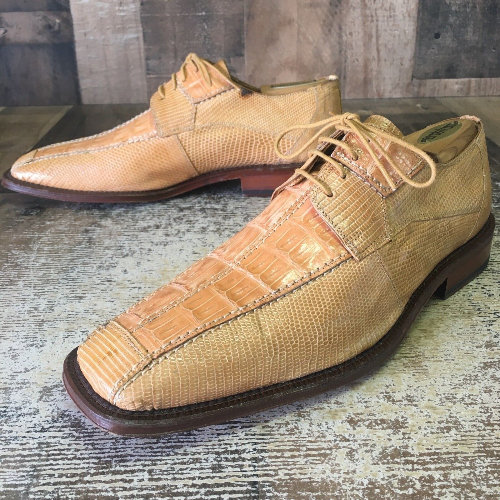 David Eden David Eden Square Toe Crocodile Oxford Dress  display picture 3
