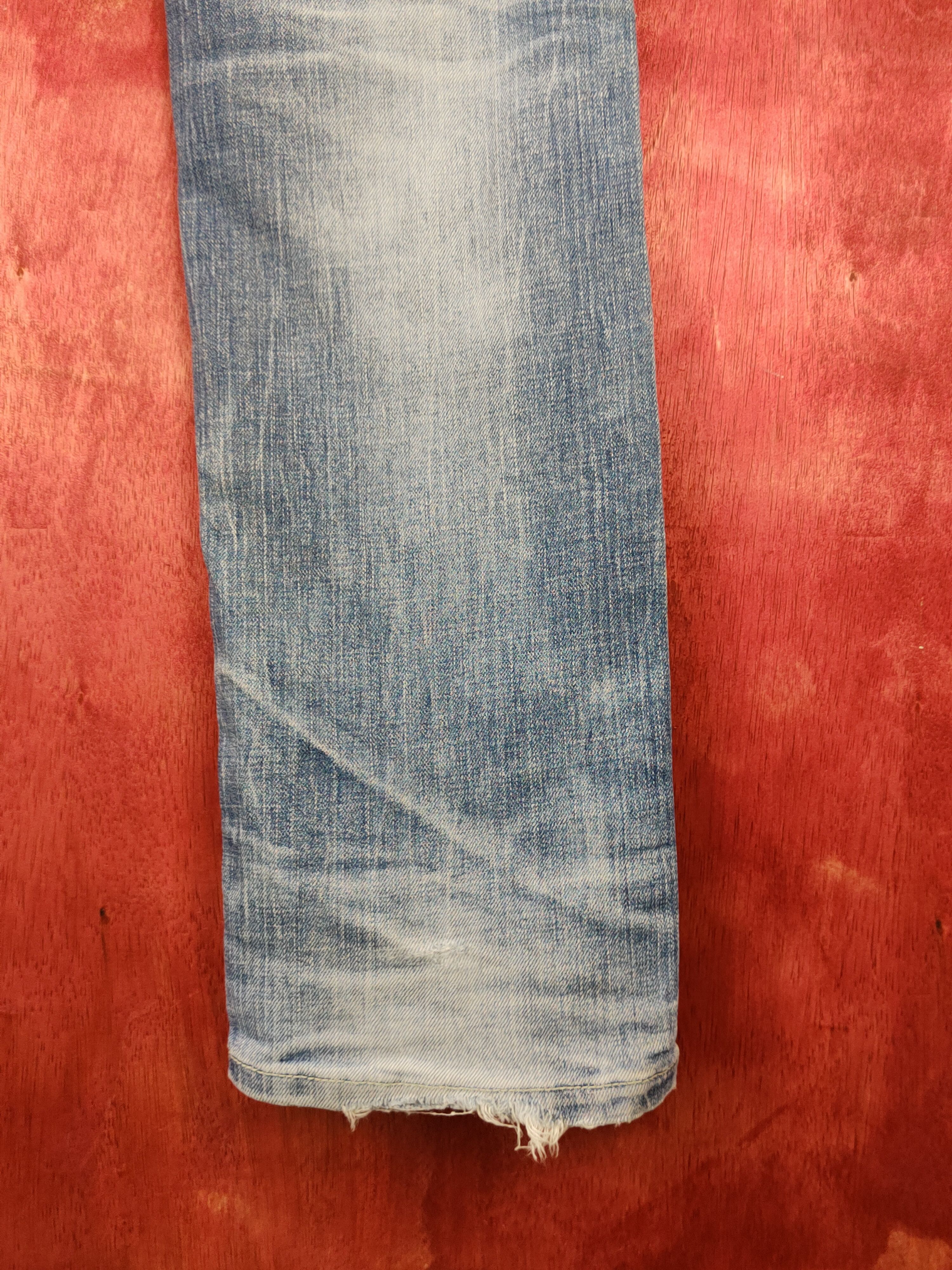 Japanese Brand Arix Blue Faded ripped distressed jeans Denim #S1603 Size US 32 / EU 48 - 14 Thumbnail
