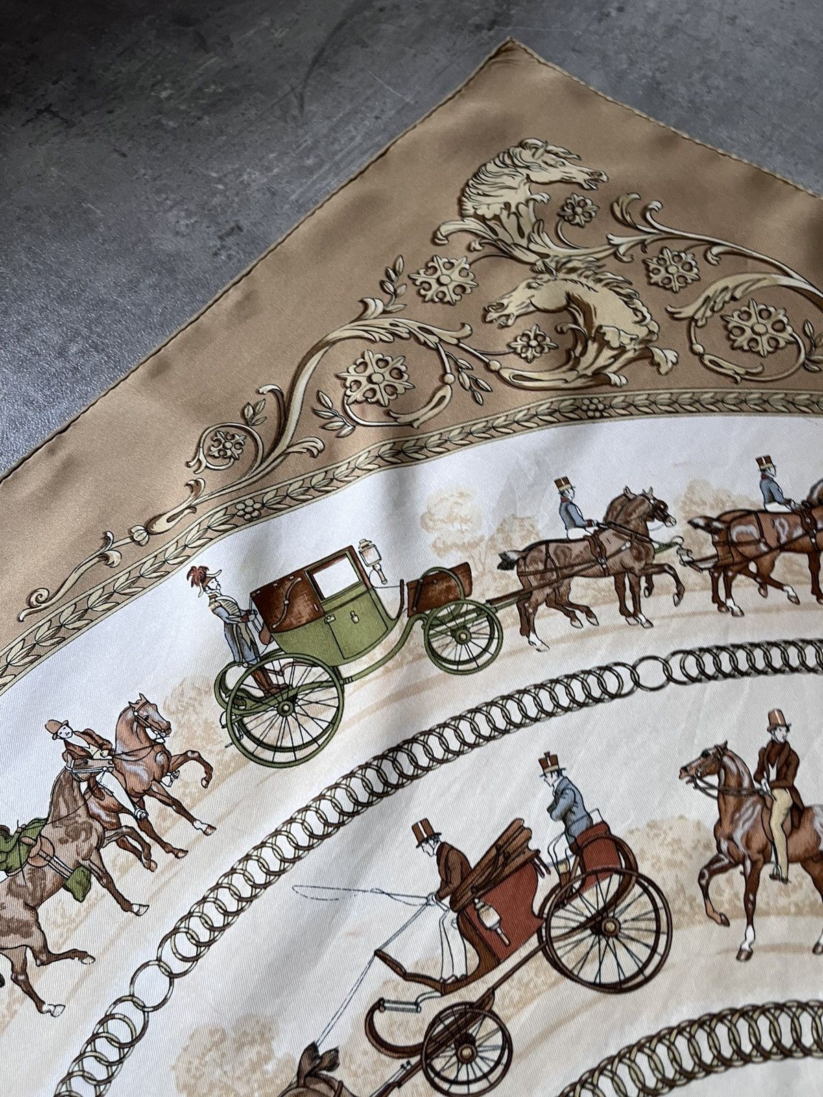 Hermes Hermes ''La Promenade De Longchamps'' by Ledoux silk scarf Size ONE SIZE - 10 Thumbnail