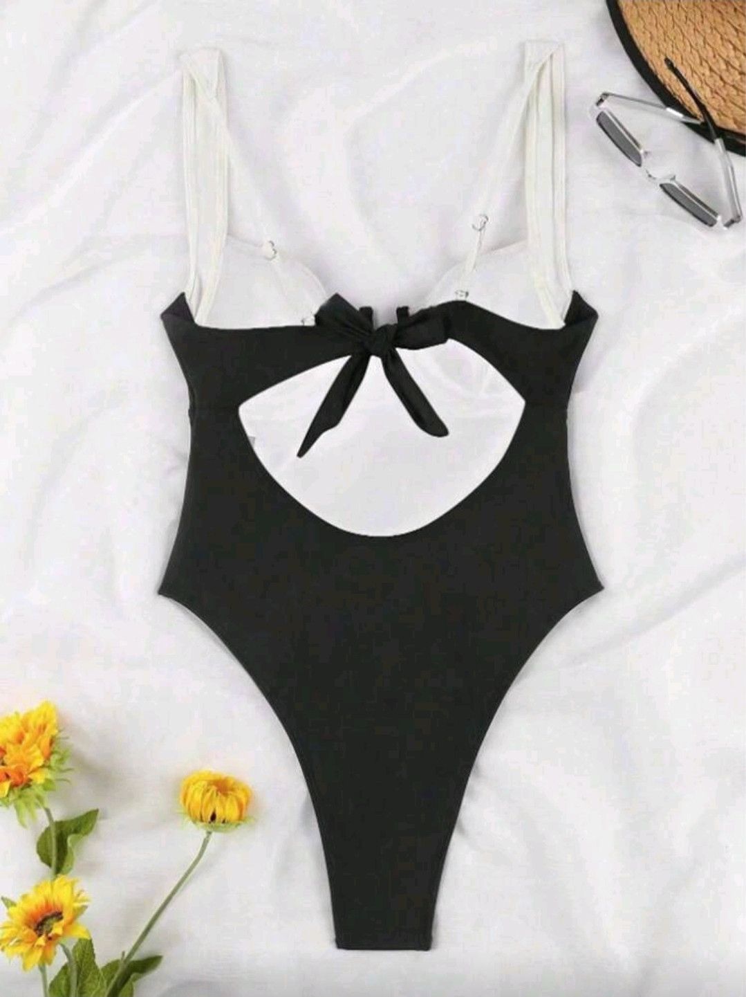 The Unbranded Brand V-Neck Black One-Piece Swimsuit, Suitable For Beach Size S / US 4 / IT 40 - 4 Thumbnail