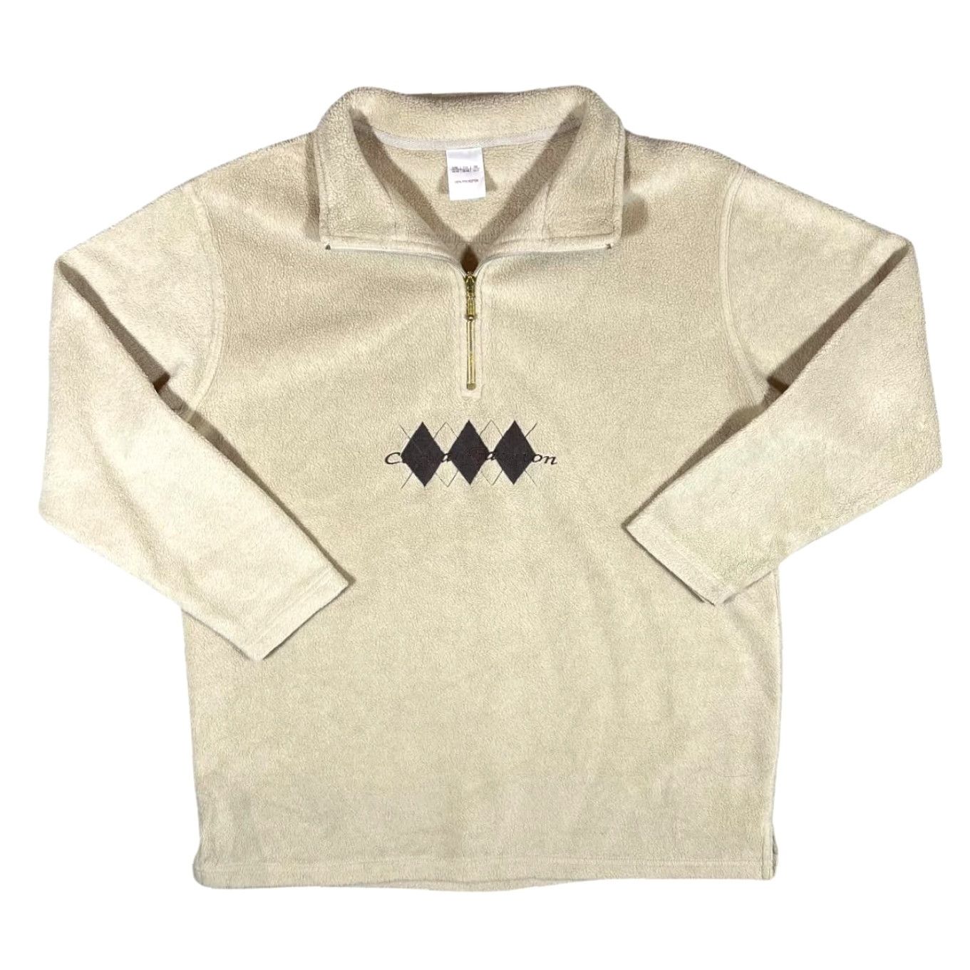 Vintage CASUAL FASHION Embroidered 1/2 Zip Fleece Sweatshirt Women Cream 18/20 Adult Womens Casual Fleece 1/2 Zip Embroidered 00s Size XXL / US 16-18 / IT 52-54 - 2 Thumbnail