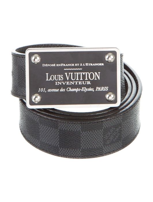 louis vuitton belt graphite