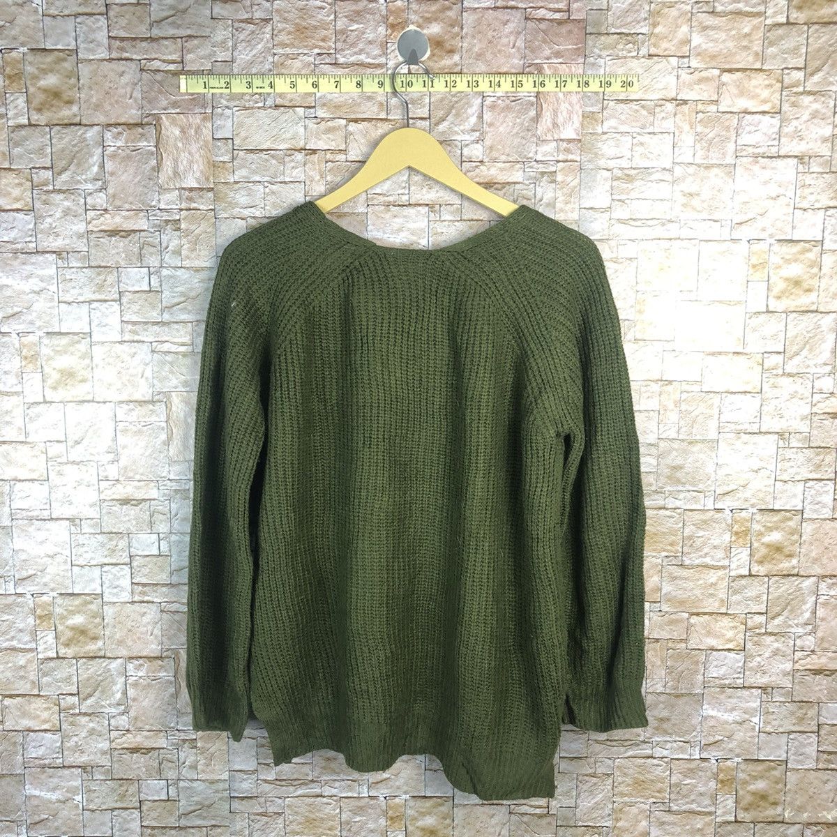 Homespun Knitwear × Japanese Brand × Vintage Spinns Green plain vintage Knitwear #A770 Size US M / EU 48-50 / 2 - 12 Thumbnail