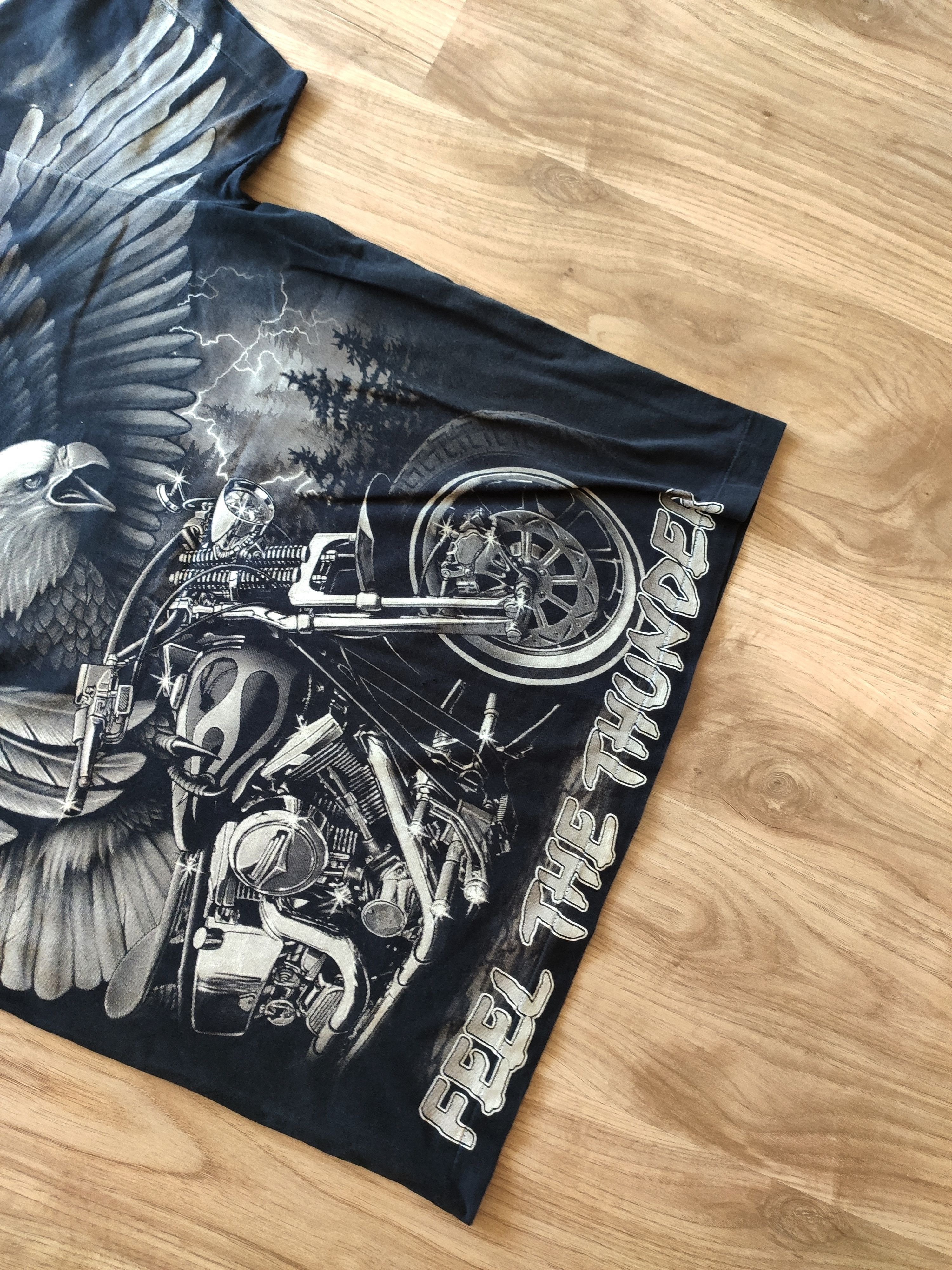 Vintage Vintage Eagle thunder racing t-shirt 90s usa harley Size US M / EU 48-50 / 2 - 3 Thumbnail
