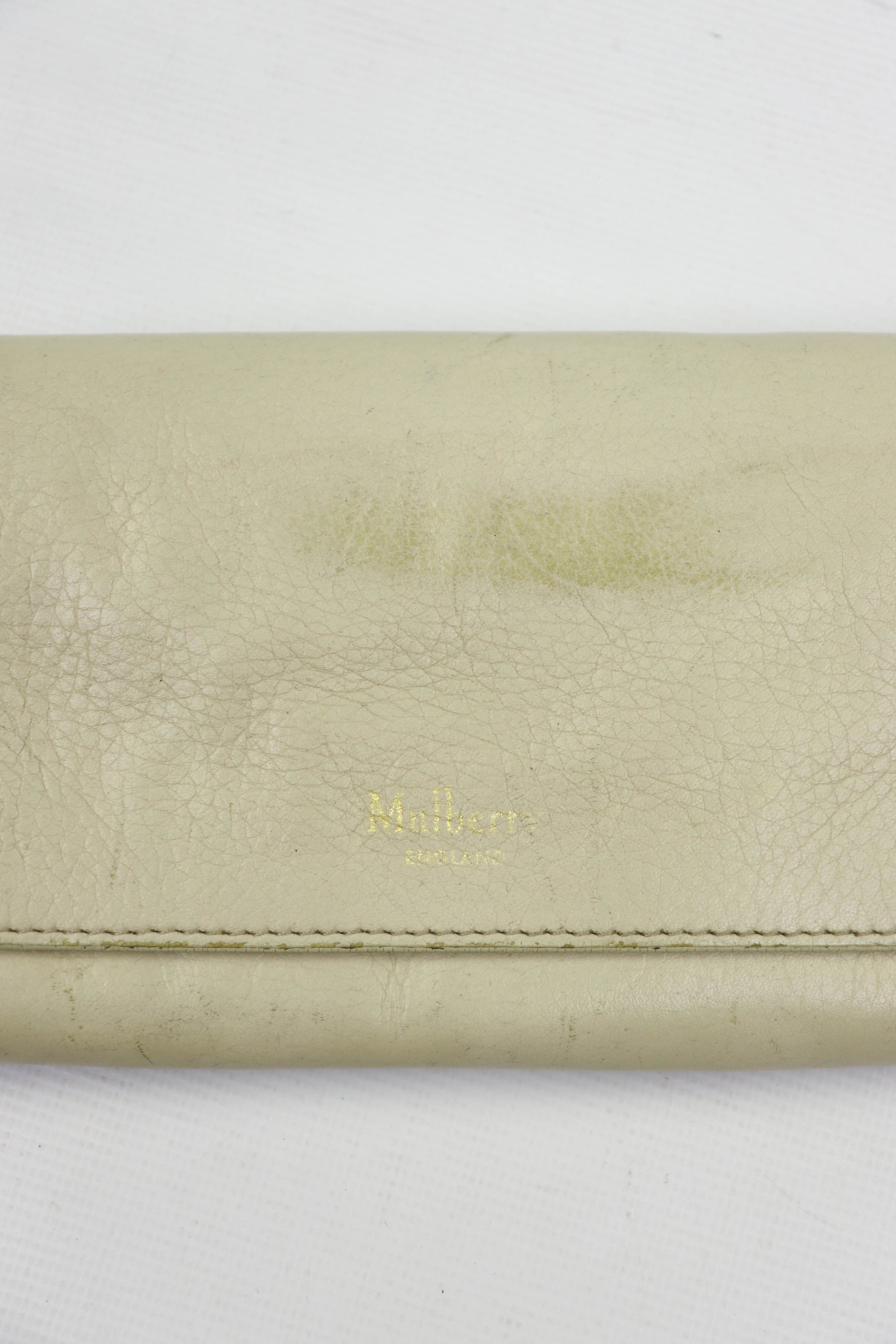 Mulberry Mulberry England WU1 Cream White Real Leather Wallet Size ONE SIZE - 8 Thumbnail