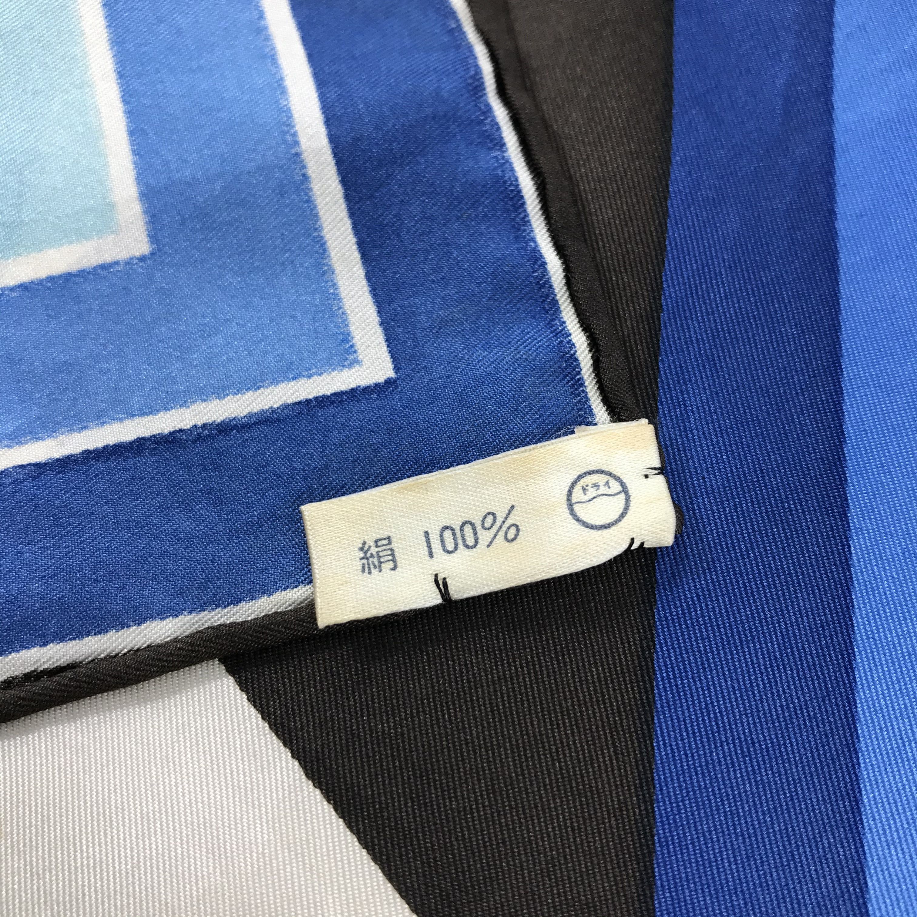Japanese Brand Geometry Design Silk Scarf M103 Size ONE SIZE - 6 Thumbnail