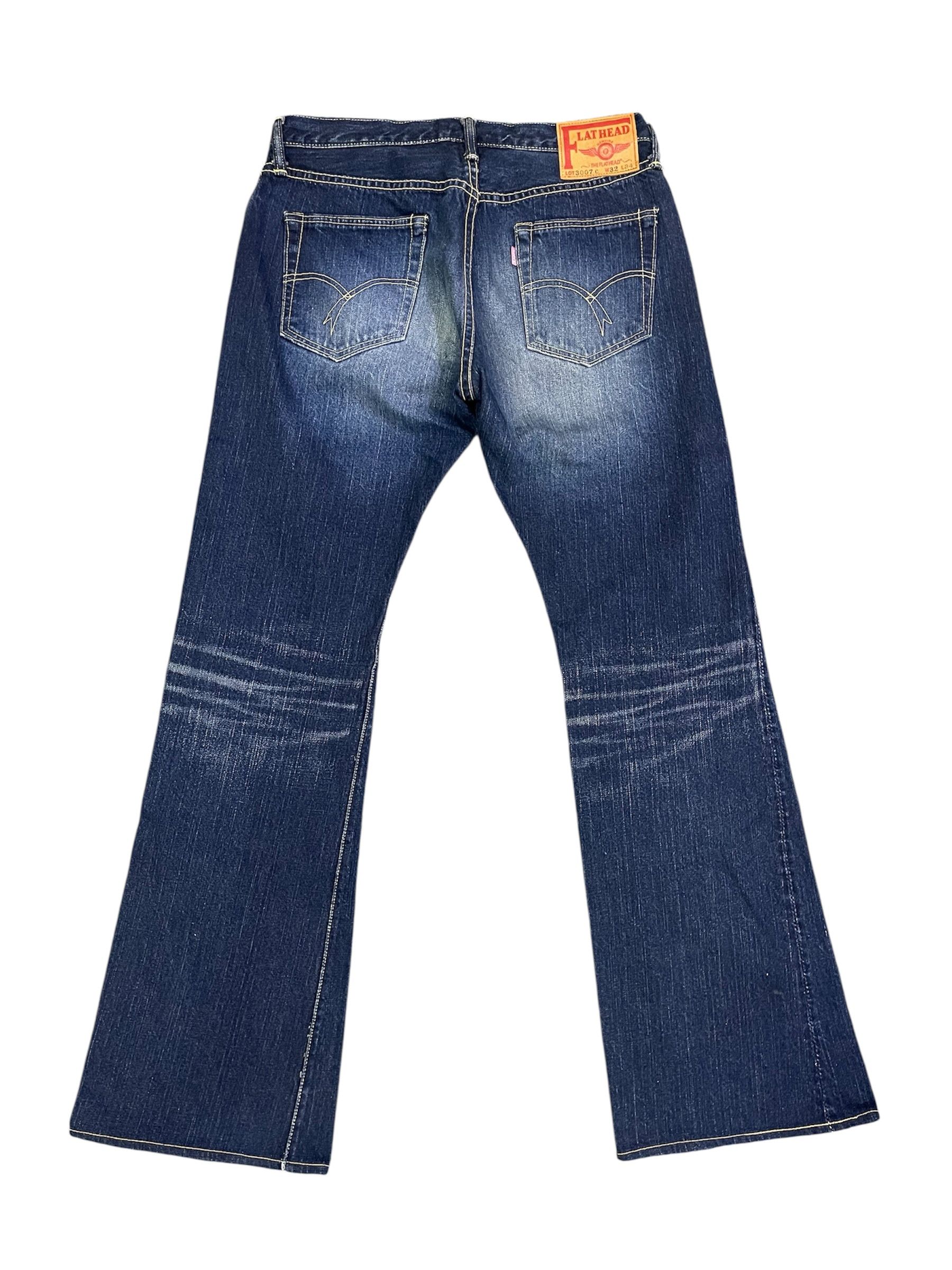The Flat Head TFH Flared Blue Light Wash Jeans Size US 32 / EU 48 - 1 Thumbnail
