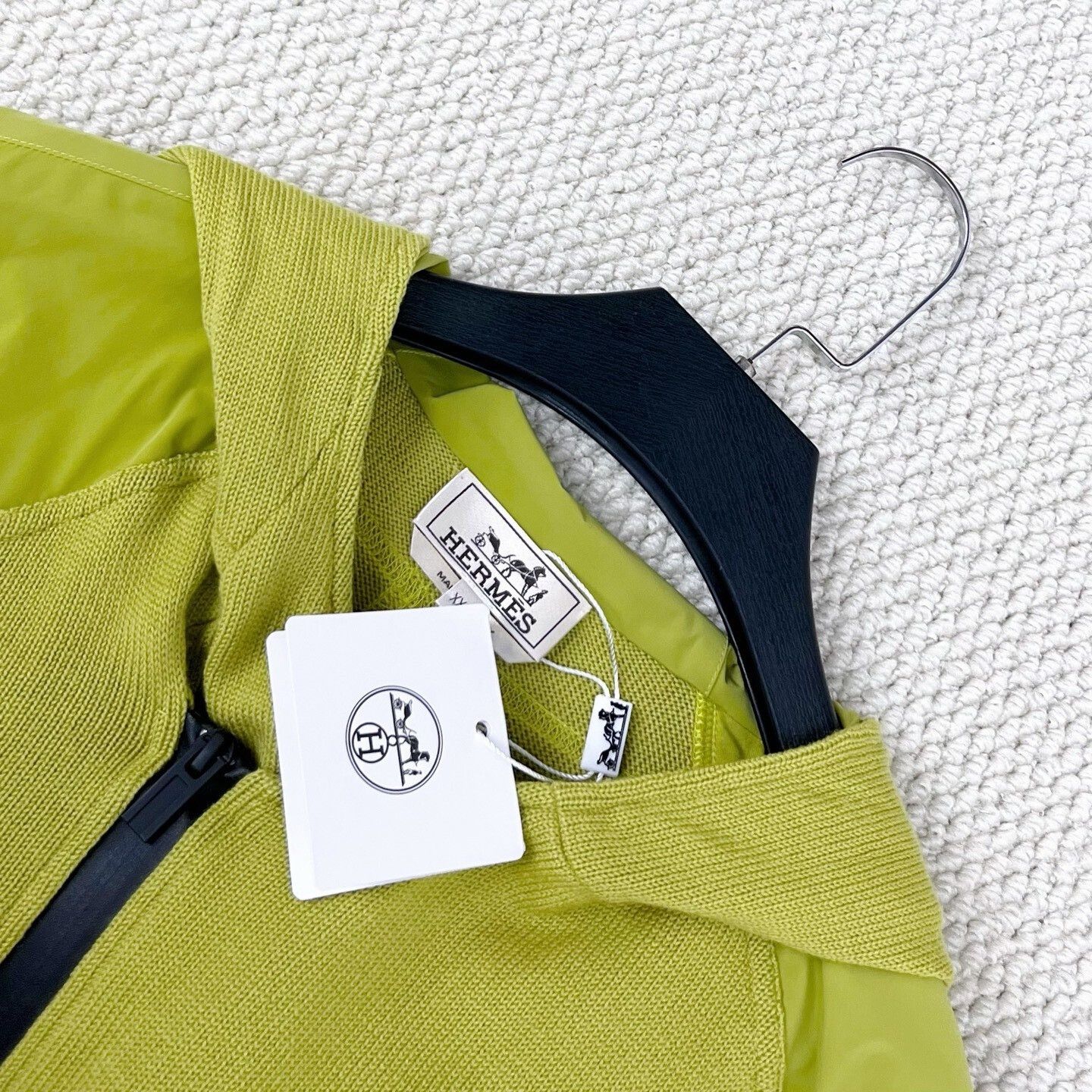 Hermes Hermes Lemon Yellow Knit Wool Zip Hoodie Size US XXL / EU 58 / 5 - 2 Thumbnail