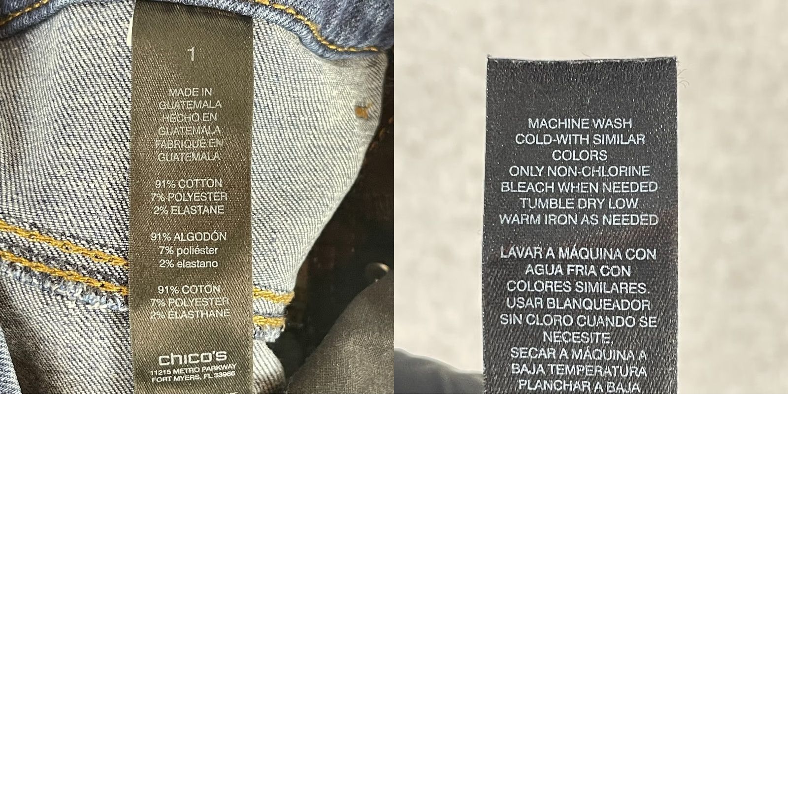Vintage Chico's Jeans Womens Size 8 Blue Straight Leg Mid Rise So Slimming Denim Stretch Pockets Classic 5-Pocket Design Size 30" / US 8 / IT 44 - 10 Thumbnail