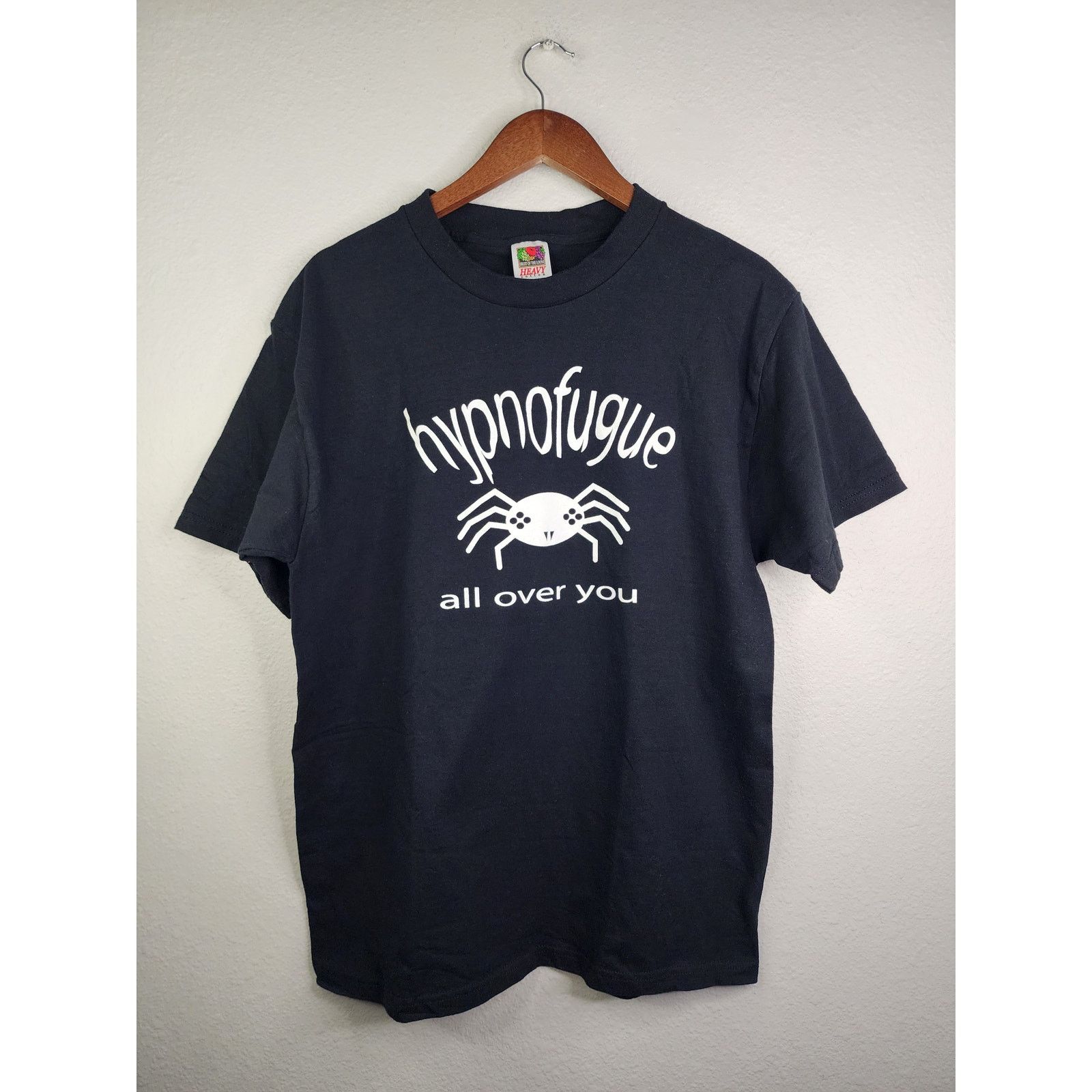 Fruit Of The Loom Hypnofugue Black T-Shirt Fruit of the Loom Large Graphic Tee Size US L / EU 52-54 / 3 - 1 Thumbnail
