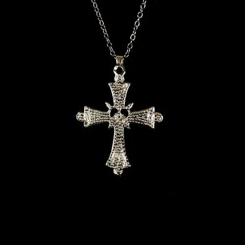 Jewelry Komuro x Misao Y2K Cross Necklace Punk Gothic Crystal Chain Size ONE SIZE - 8 Thumbnail